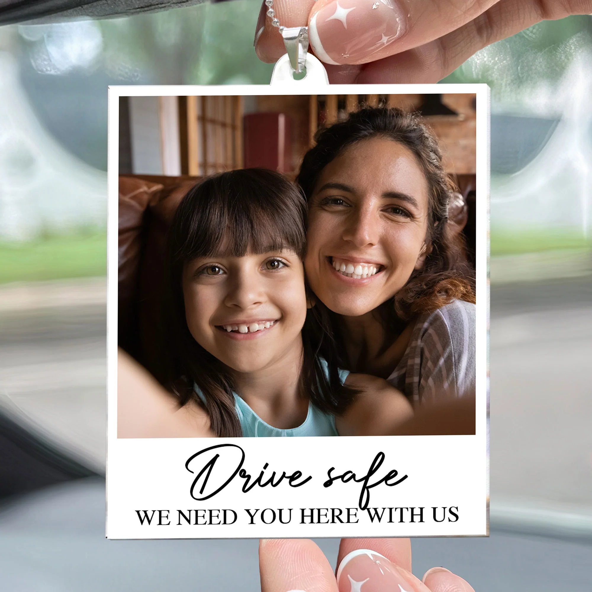 Drive Safe We Need You - Personalized Photo Rear View Mirror Accessory - Image 2