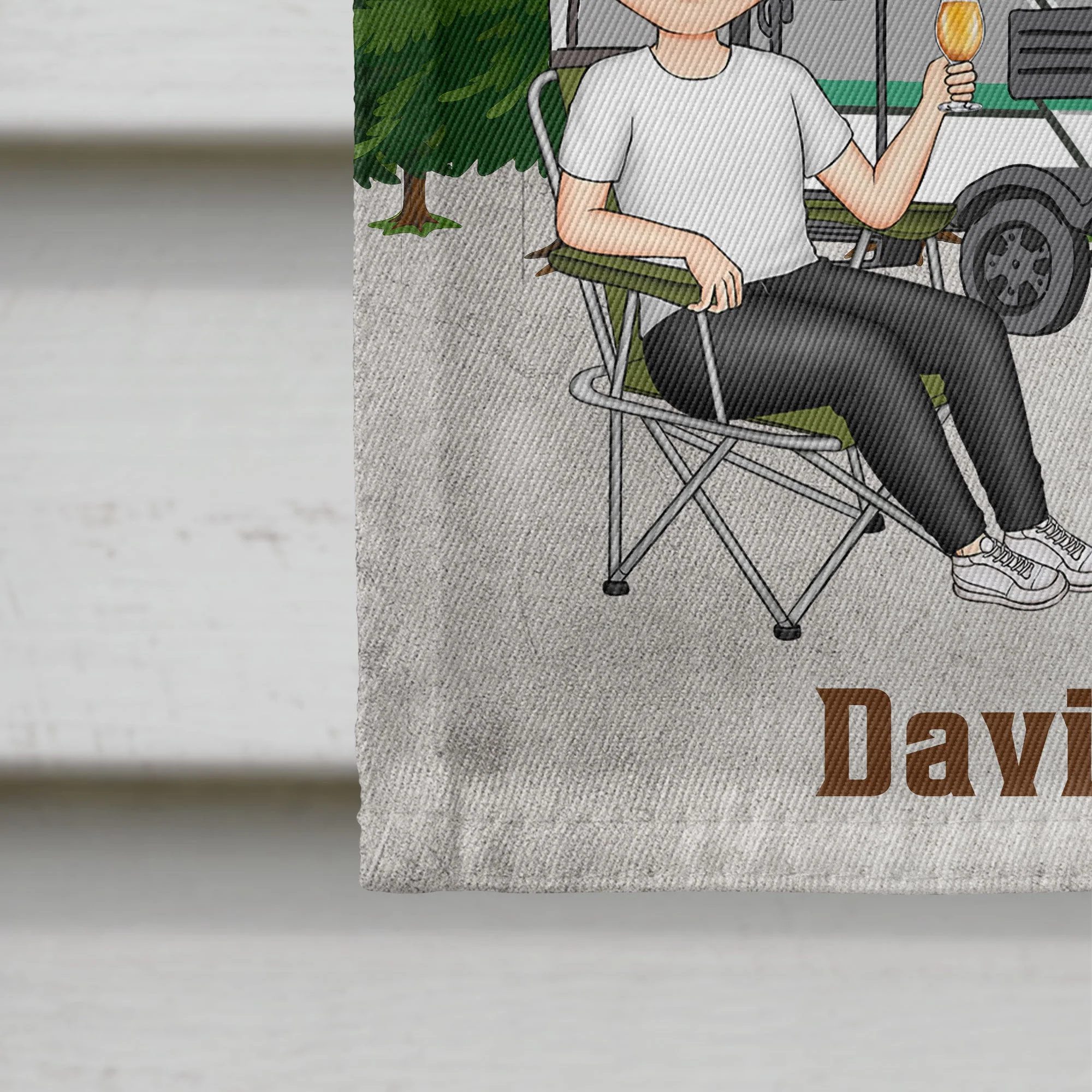Drive Slow Drunk Campers Matter Camping - Personalized Flag - Image 4