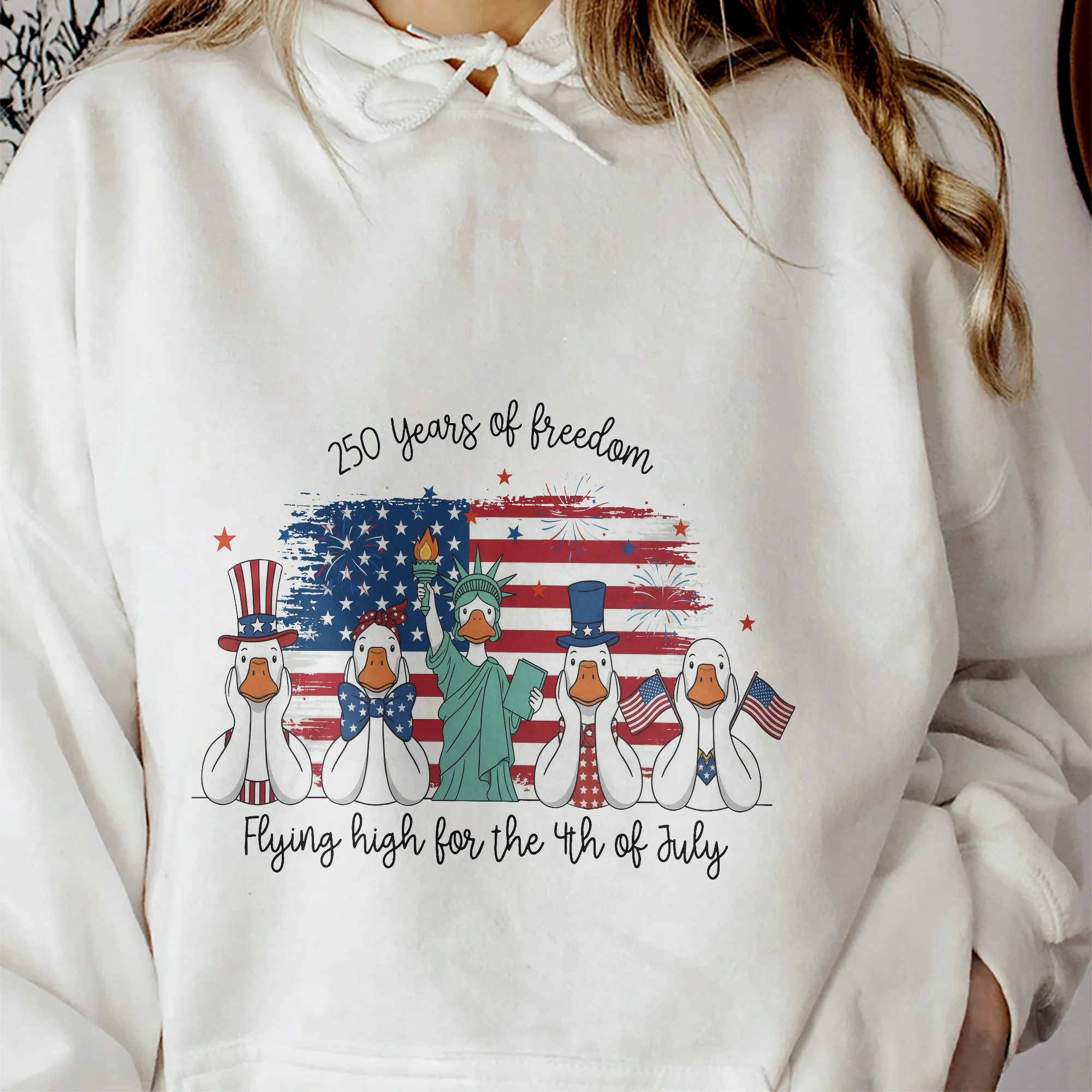 Ducks Flying High For 4th Of July Ducks - Shirt - Image 7