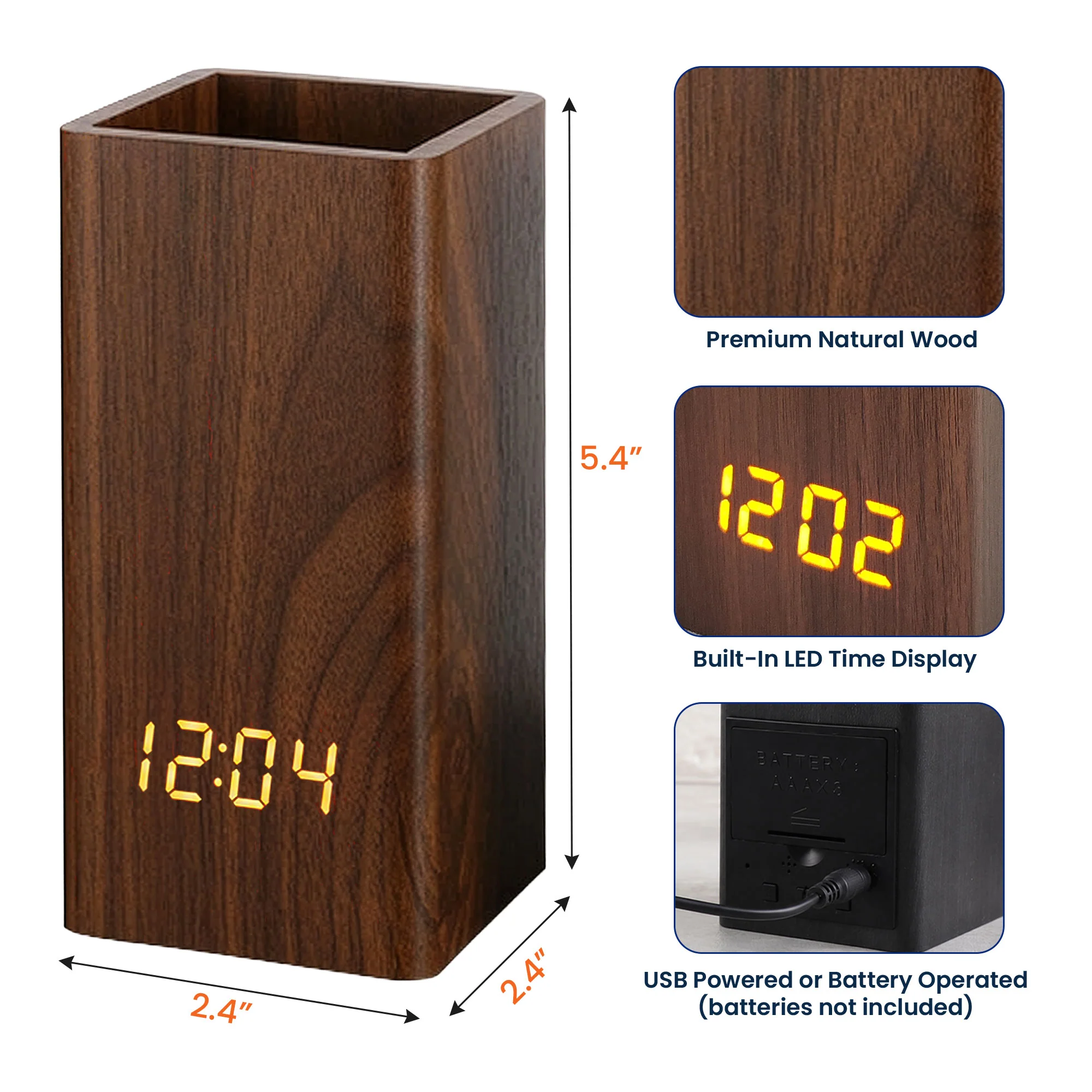 Each Chapter Ushers In New Growth - Personalized Pen Holder With Clock - Image 3