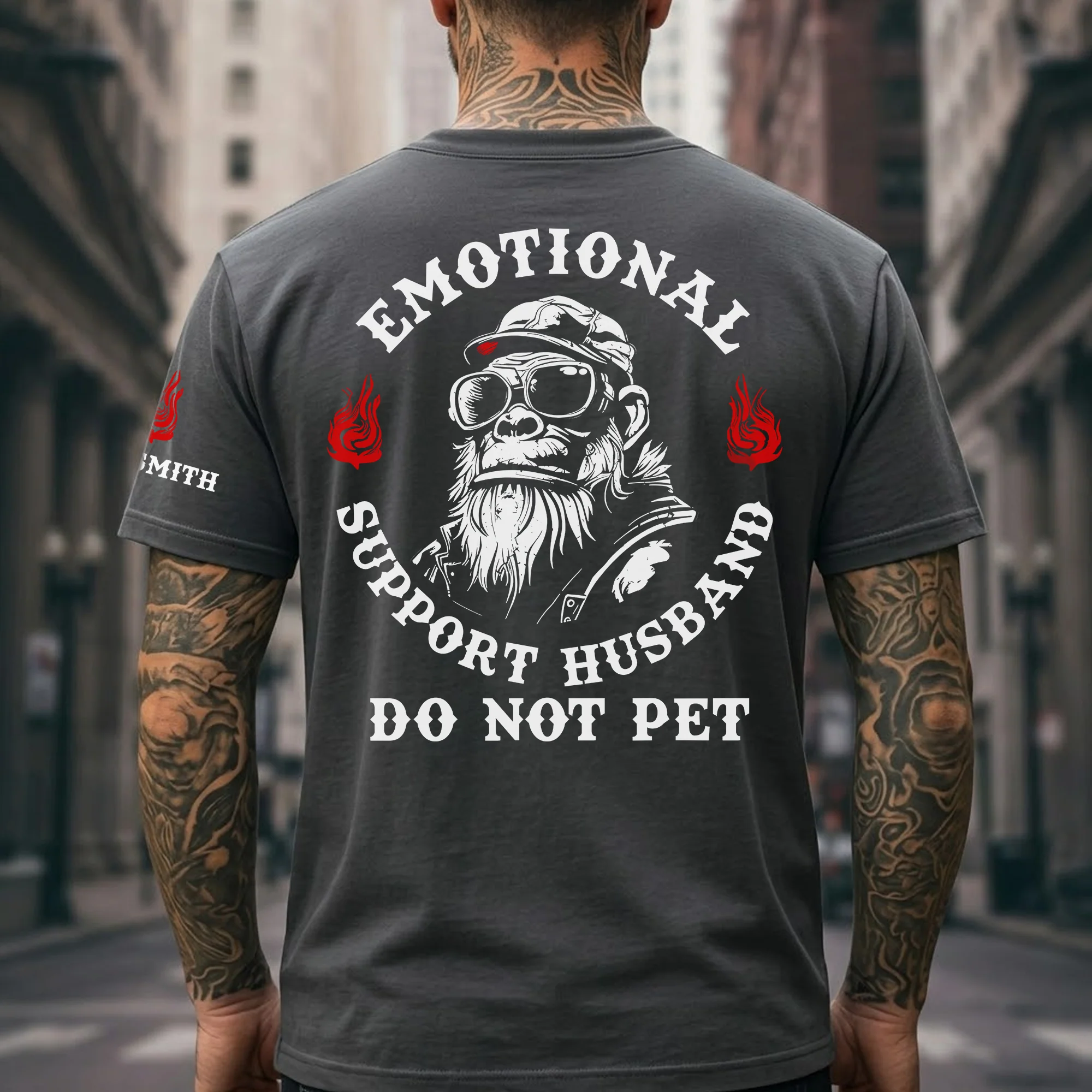 Emotional Support Husband Do Not - Funny Shirt For Him - Personalized Shirt - Image 5