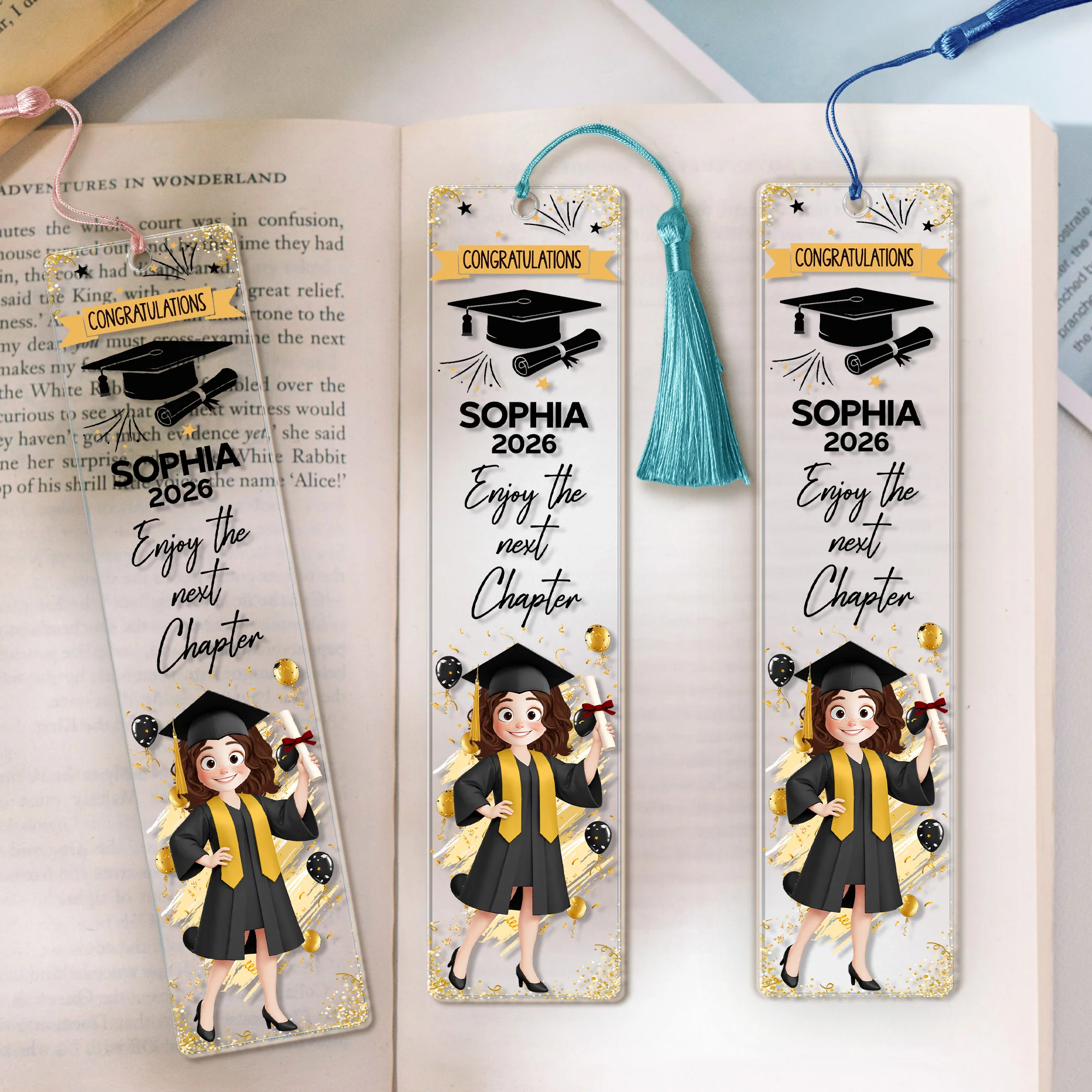 Enjoy The Next Chapter - Custom Acrylic Bookmark - Image 3