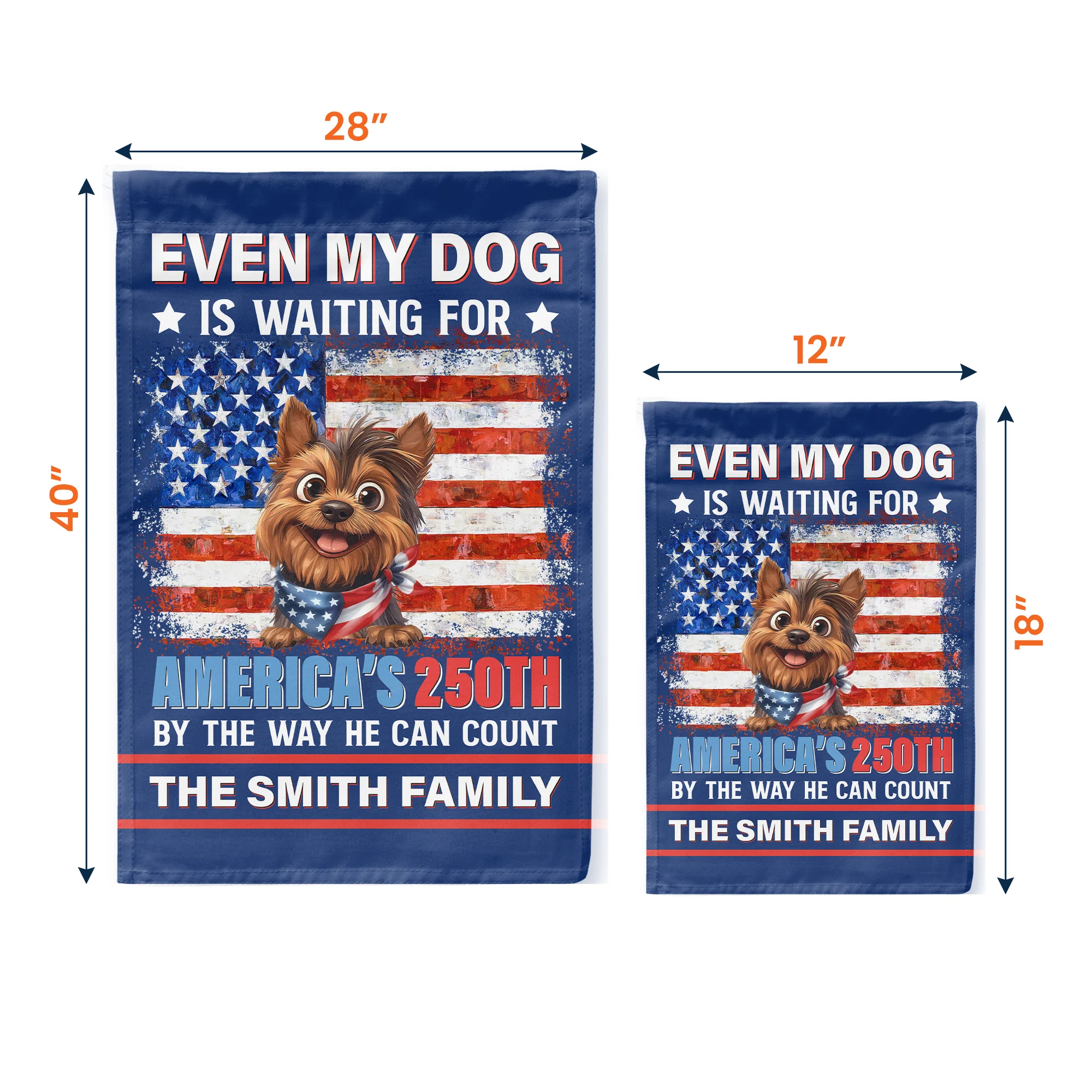 Even My Dogs Cats Are Waiting For America’s 250Th - Personalized Flag - Image 4