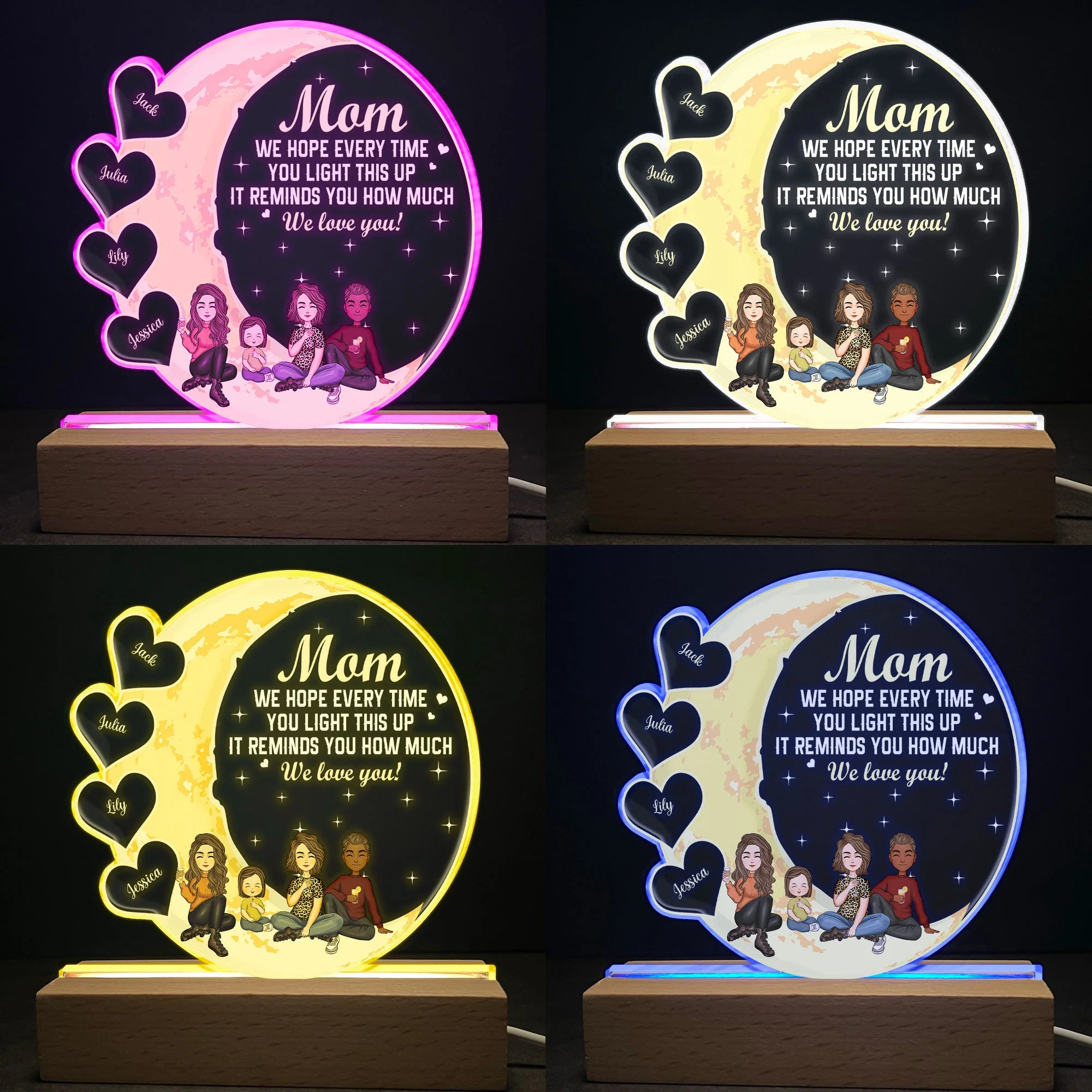 Every Time You Light This Up It Reminds You How Much We Love You - Personalized LED Light - Image 4
