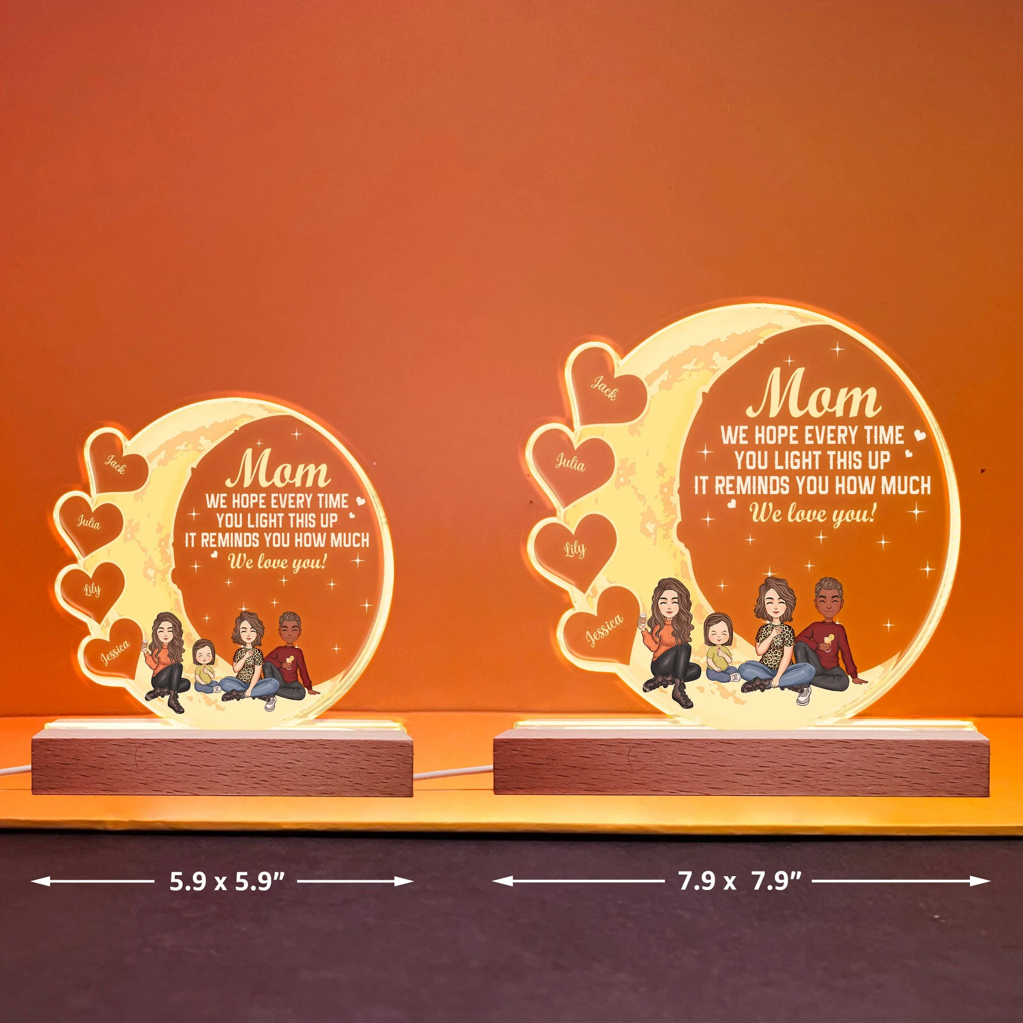 Every Time You Light This Up It Reminds You How Much We Love You - Personalized LED Light - Image 6