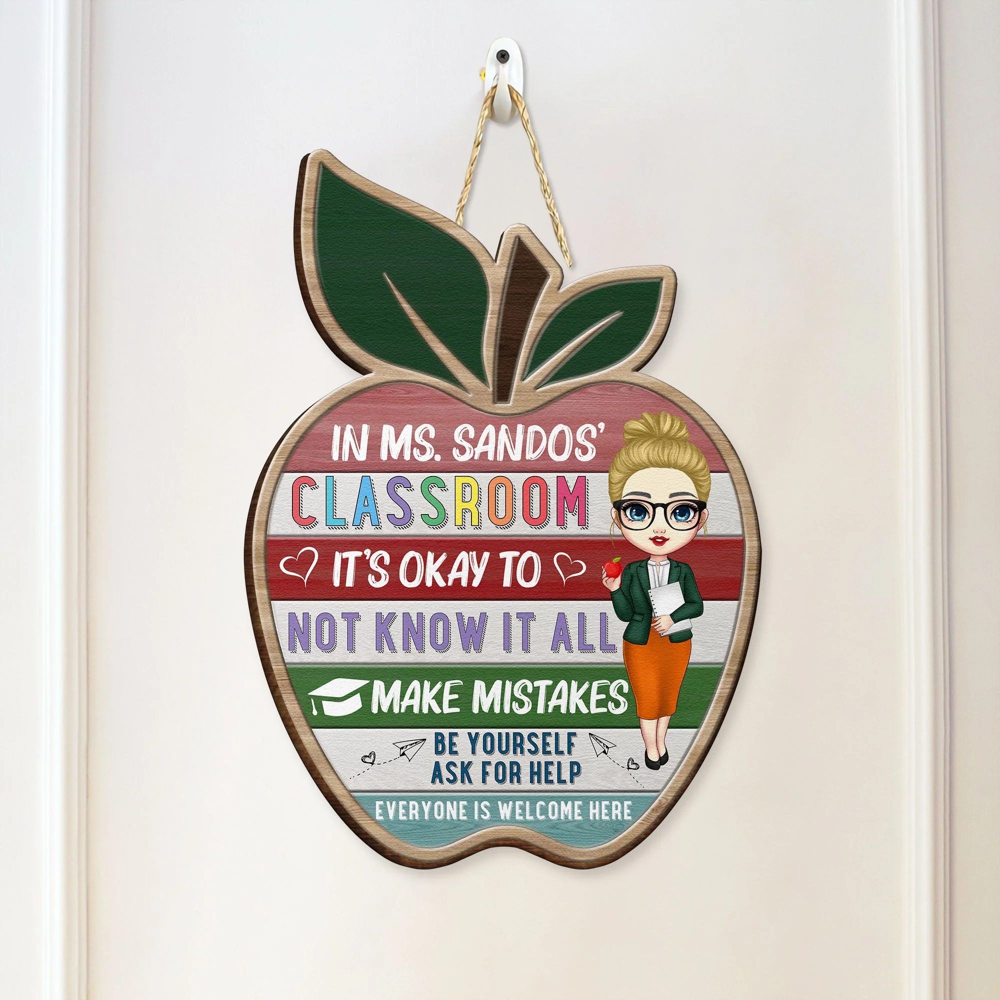 Everyone Is Welcome - Personalized Shaped Wood Sign