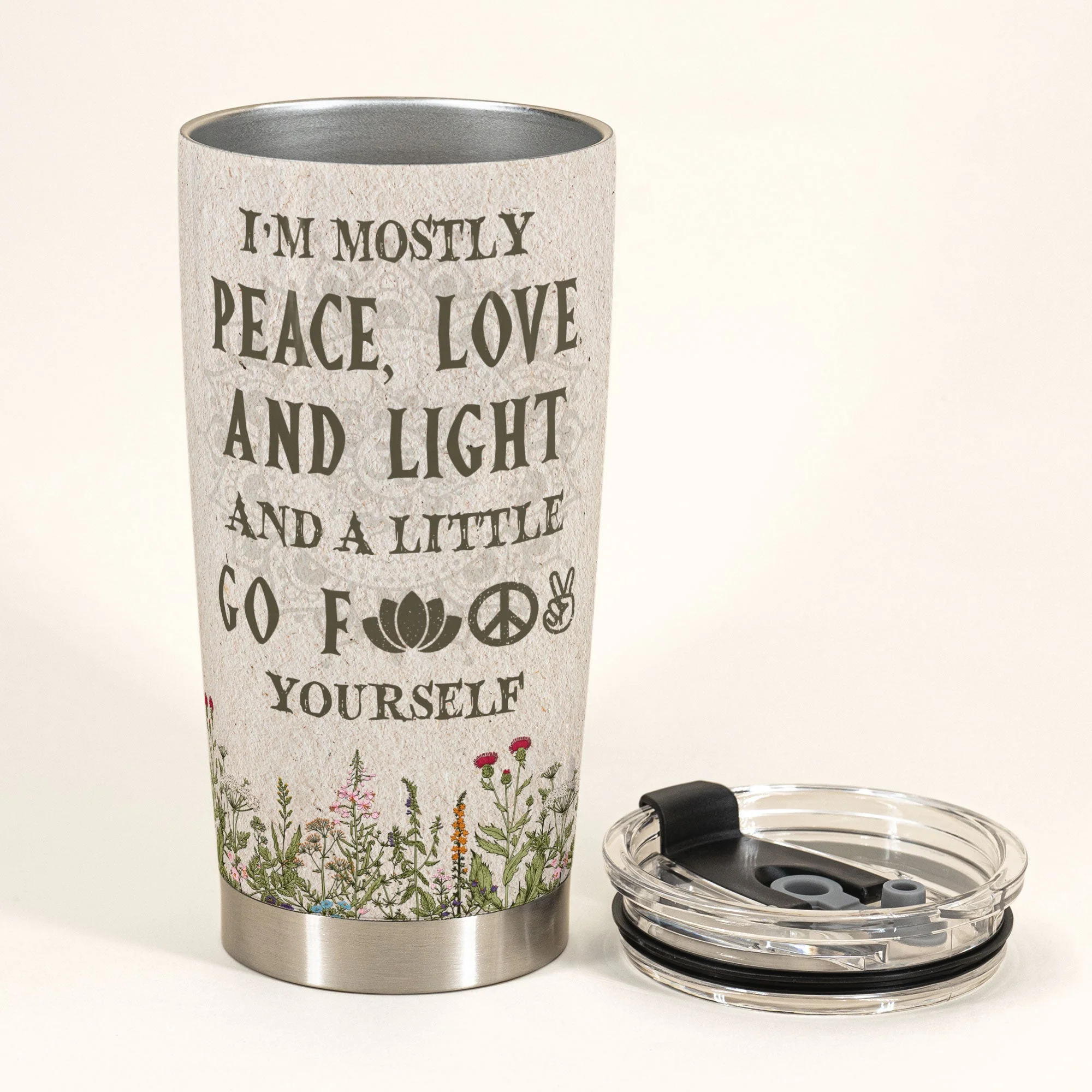 Everything Nice - Personalized Tumbler Cup - Gift For Yoga Lover - Yoga Girl Illustration - Image 3