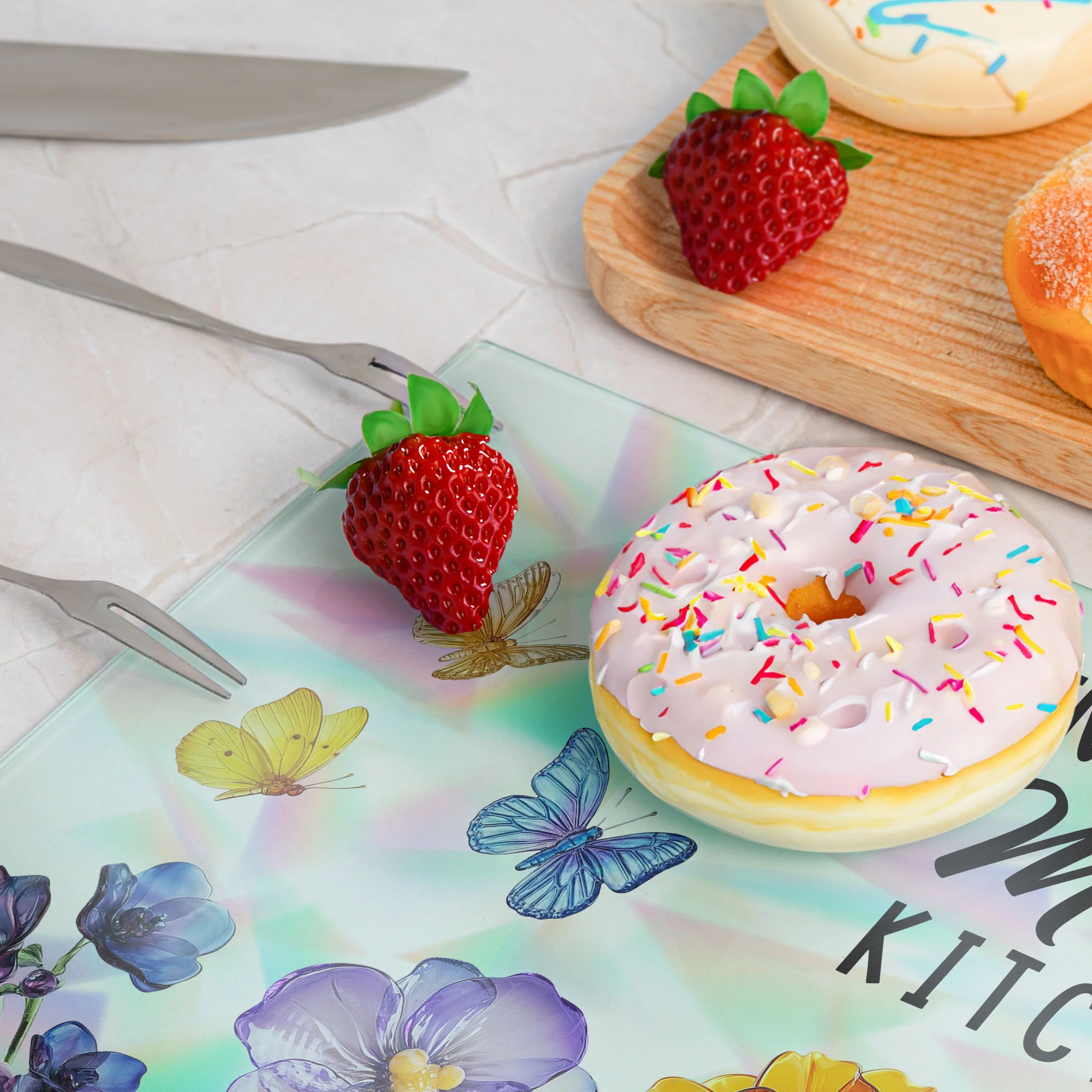 Everything Tastes Better In Mom’s Kitchen, Grandma's Kitchen - Personalized Cutting Board - Image 4