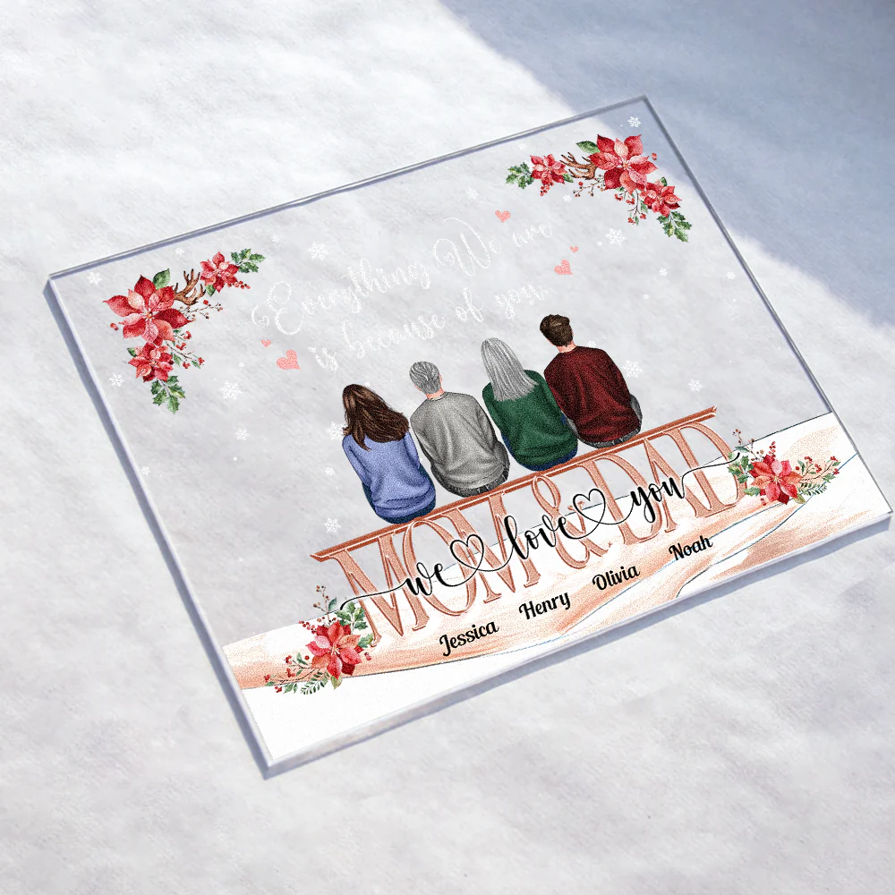 Everything We Are Because Of You - Personalized Acrylic Plaque - Image 2