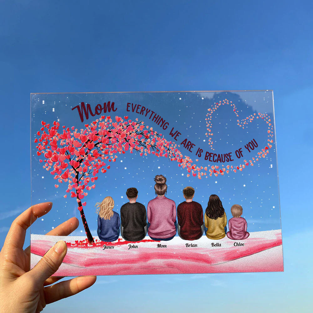 Everything We Are Is Because Of You - Personalized Acrylic Plaque - Image 2