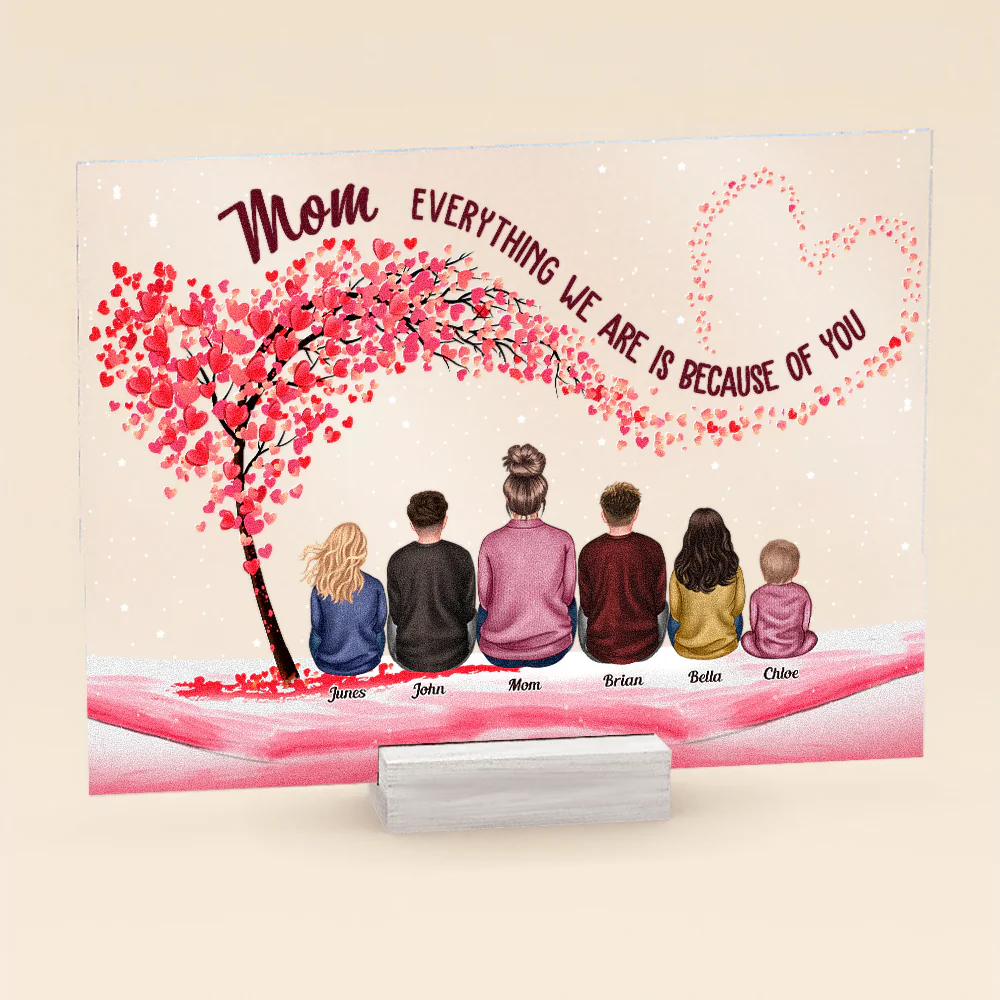 Everything We Are Is Because Of You - Personalized Acrylic Plaque - Image 4