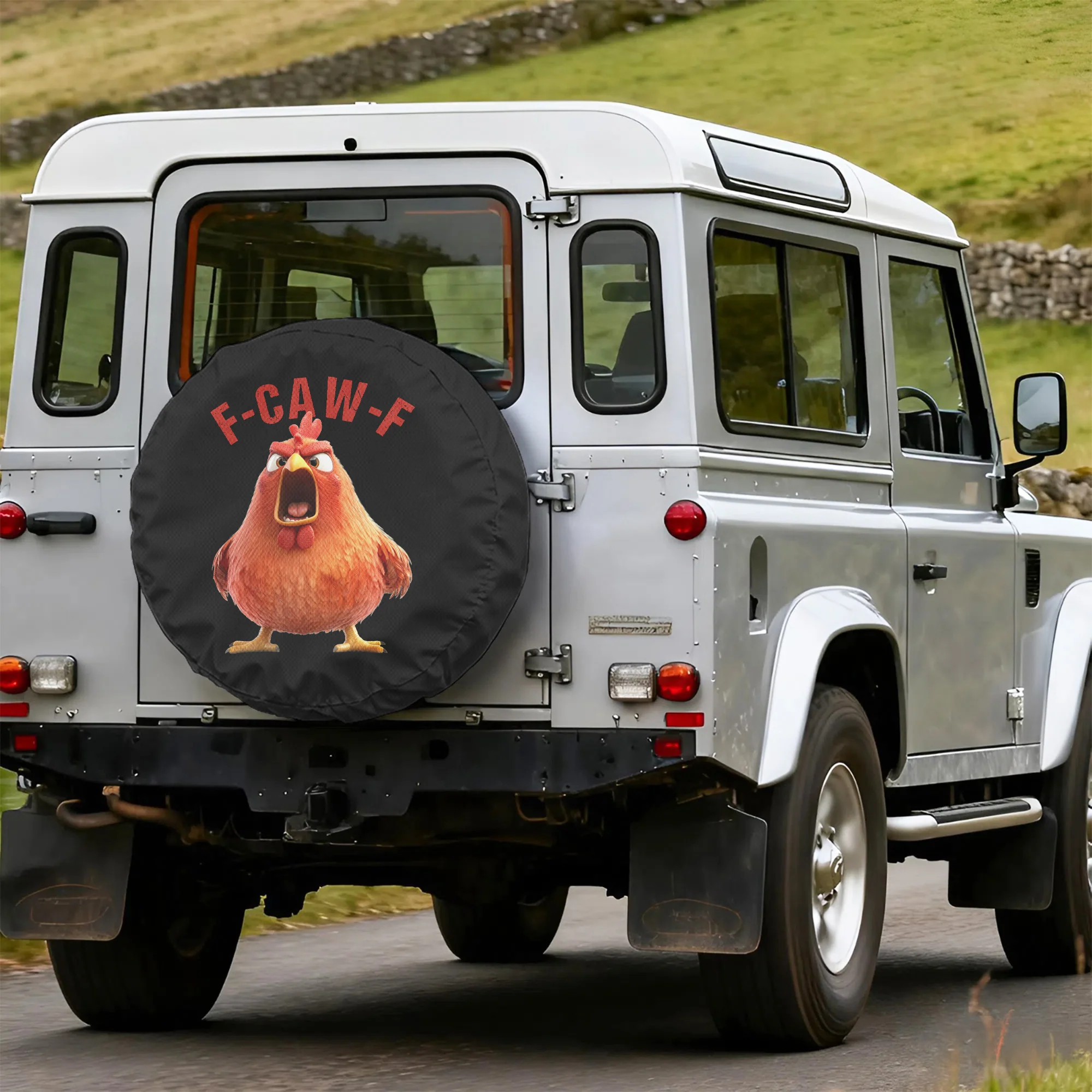 F-Caw-F Funny - For Family, Friend - Personalized Tire Cover - Image 2