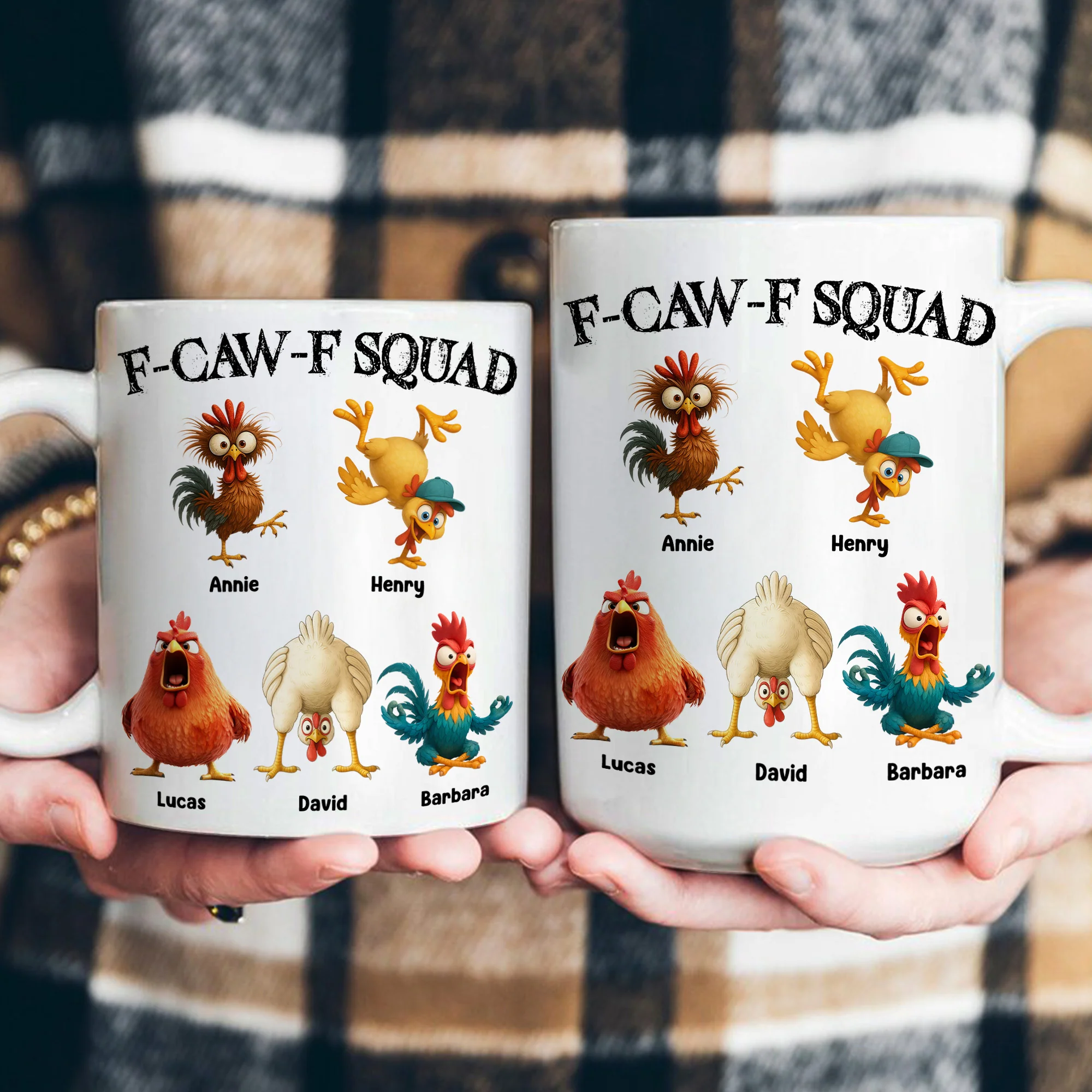 F-Caw-F Squad - Funny Silly Exchange Gift, Gag Gift, White Elephant Gift For Friends, Coworkers - Personalized Mug - Image 4