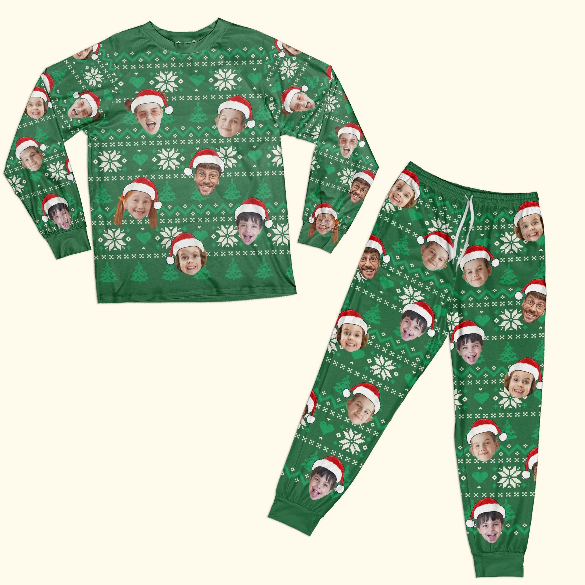 Face Family Ugly Pajamas - Personalized Photo Pajama Set - Image 3