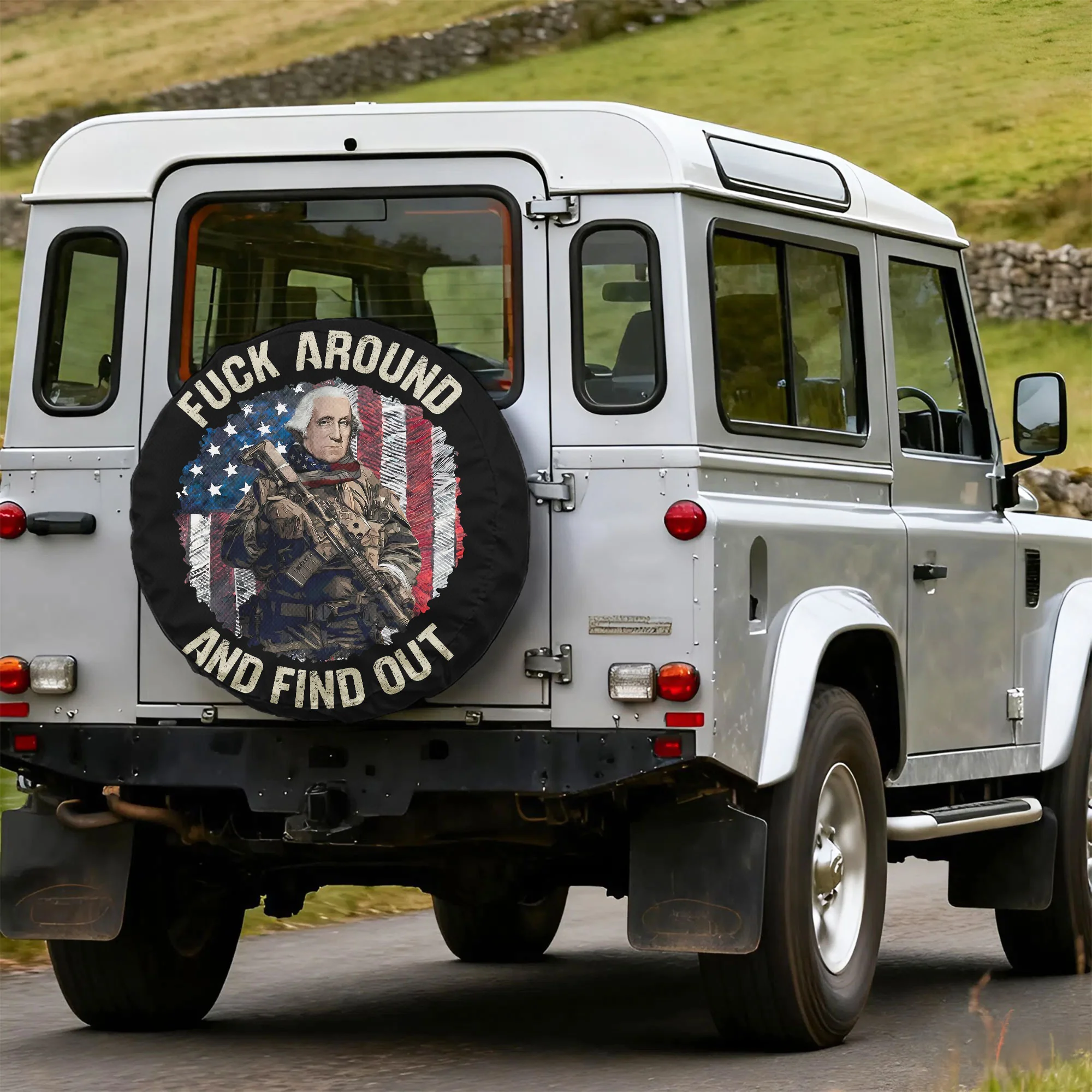 FAFO Around And Find Out - Personalized Tire Cover - Image 2