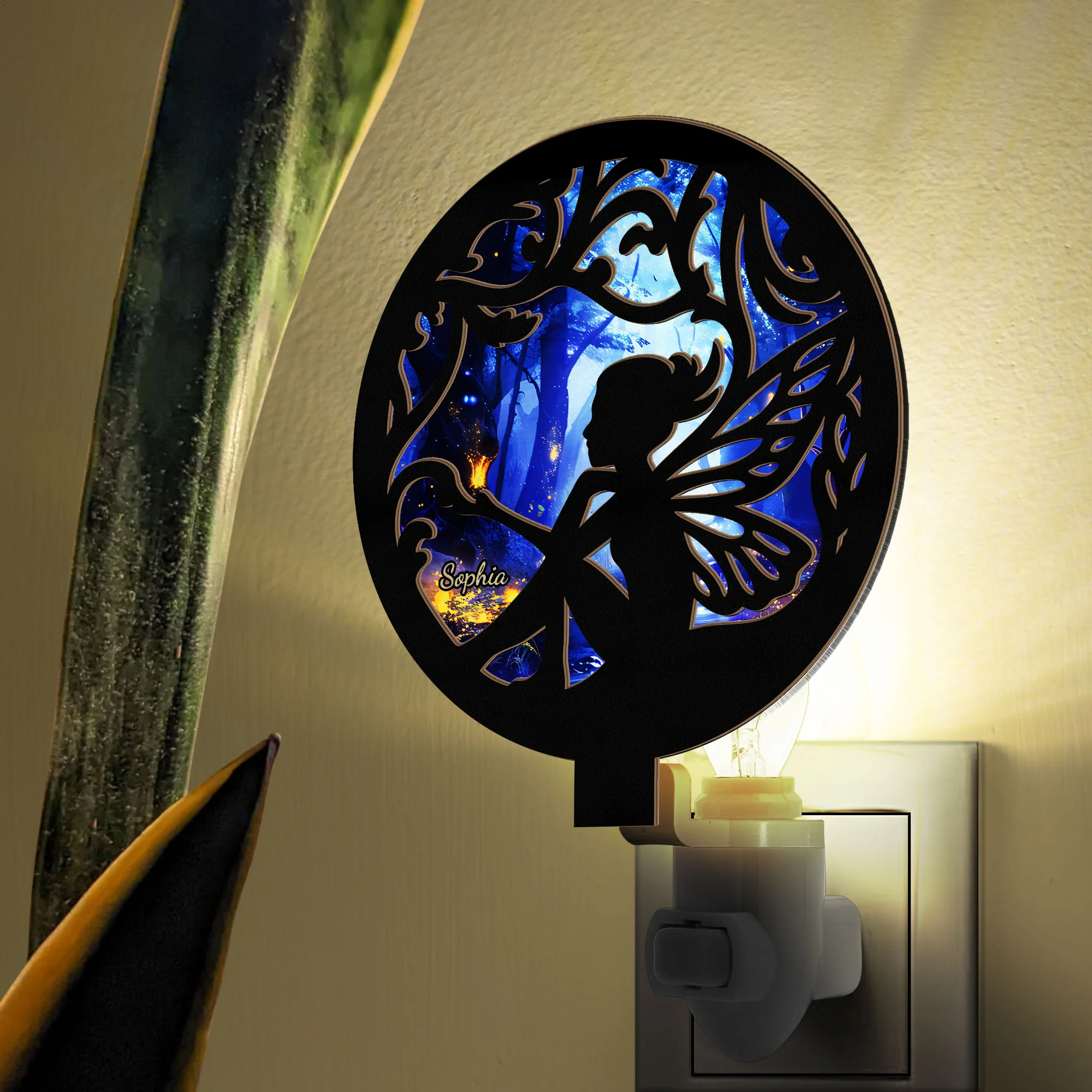 Fairy - Personalized Wood And Acrylic Night Light - Image 4