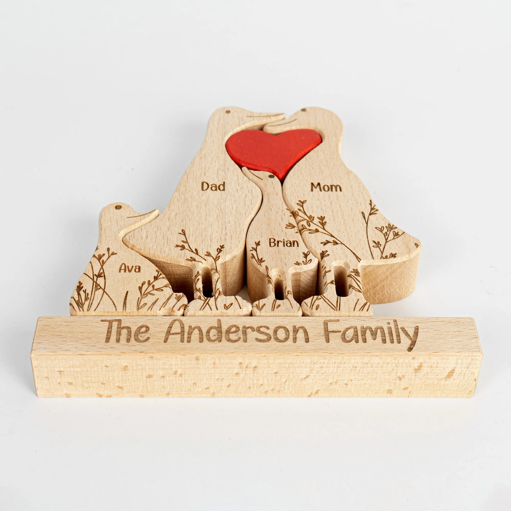 Family Custom Name - Personalized Wooden Duck Family Puzzle - Image 5