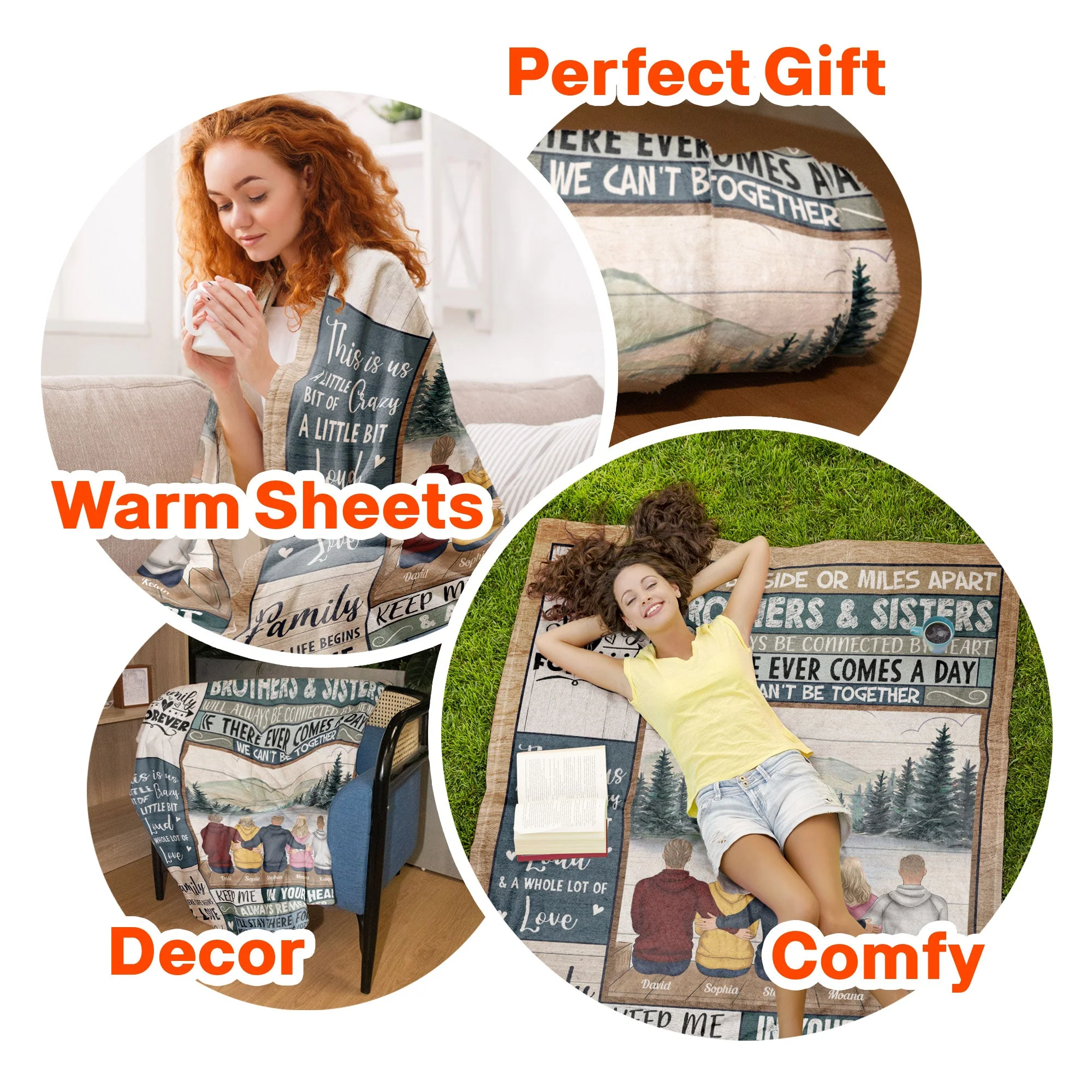 Family Forever - Personalized Blanket - Christmas, New Year Gift For Sisters, Brothers, Sibling - Image 6