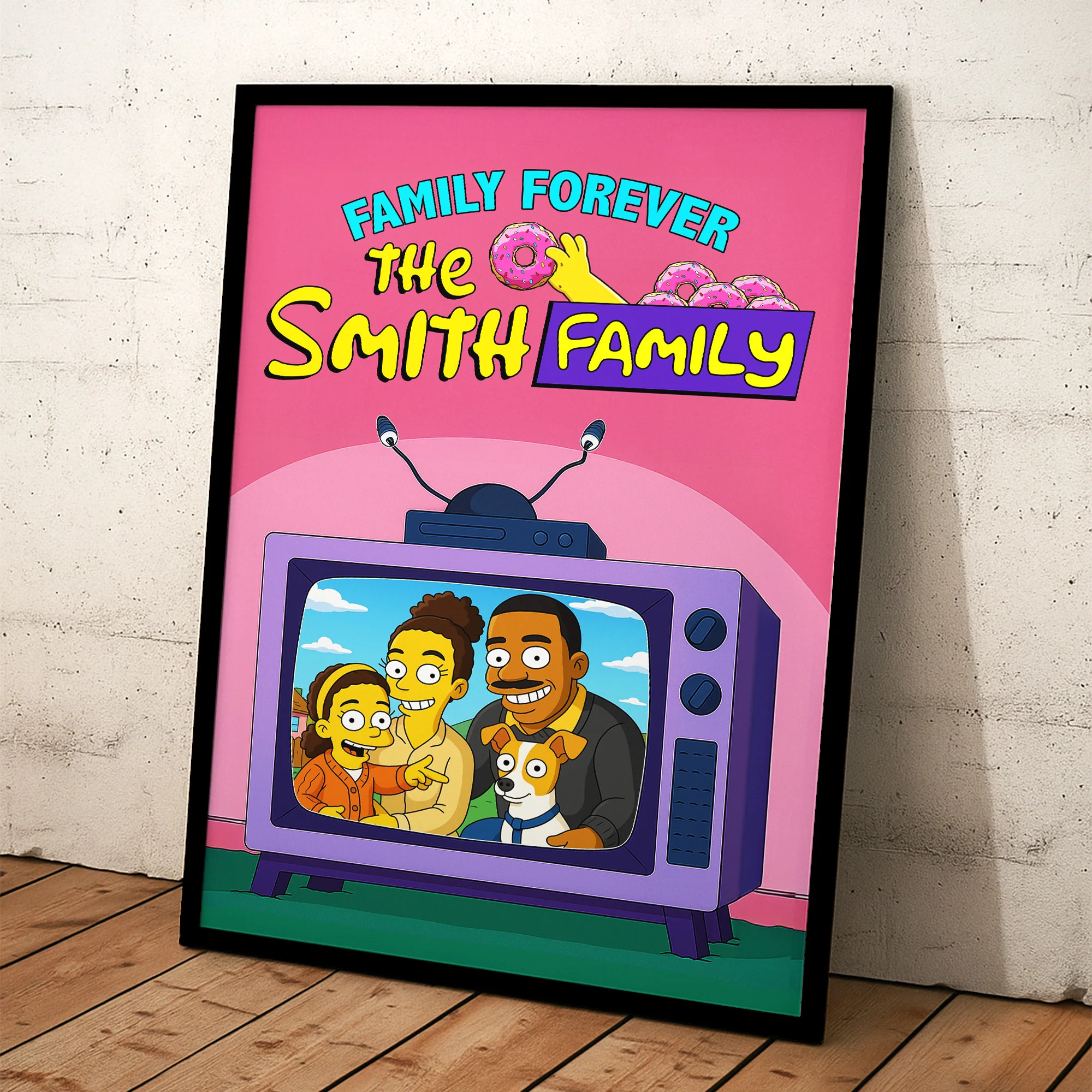 Family Forever Simpsonized Portrait - Personalized Photo Poster - Image 5