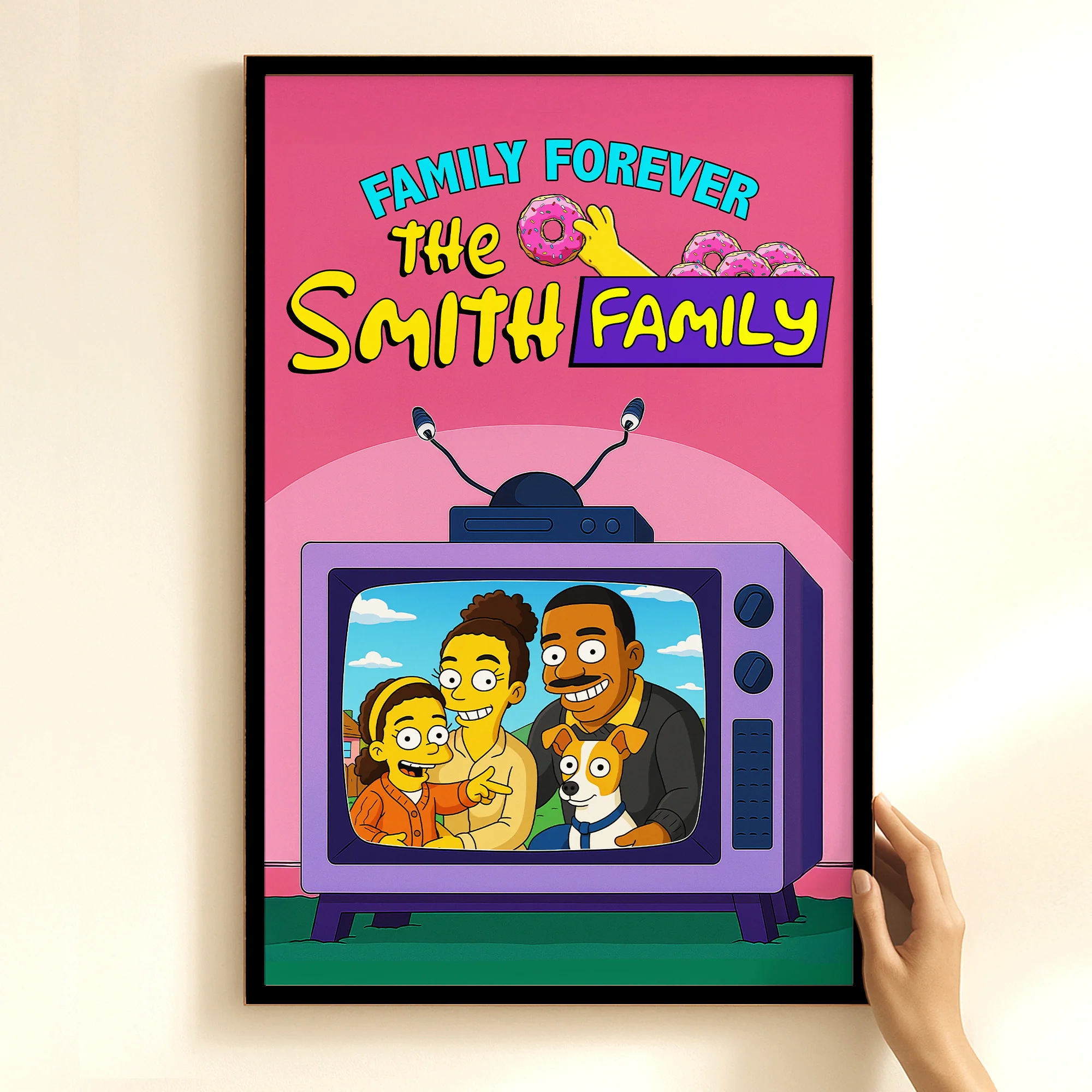 Family Forever Simpsonized Portrait - Personalized Photo Poster - Image 6