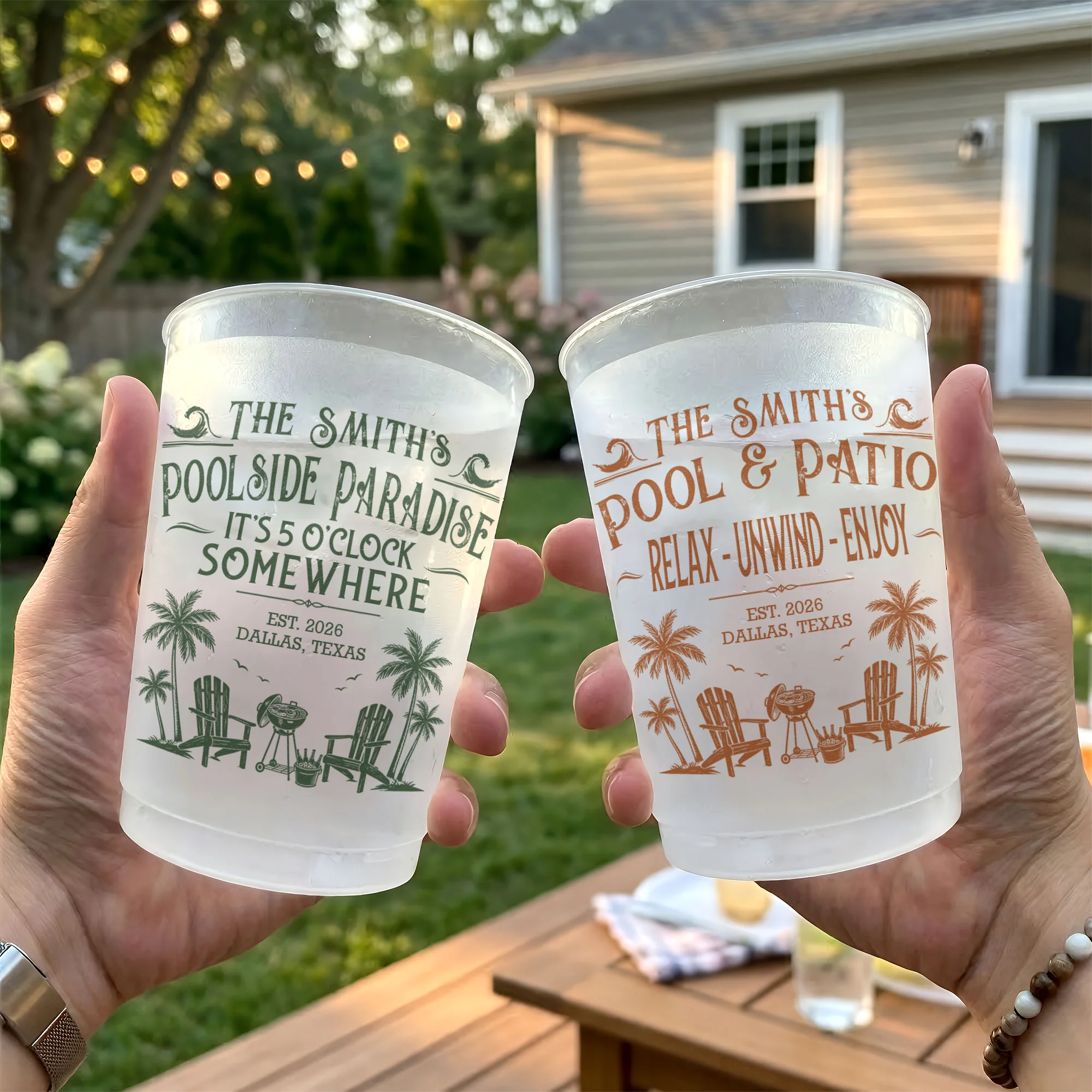 Family & Friends Pool & Bar Party Favors, Proudly Serving Whatever You Brought Summer Vacation - Personalized Cups - Image 5