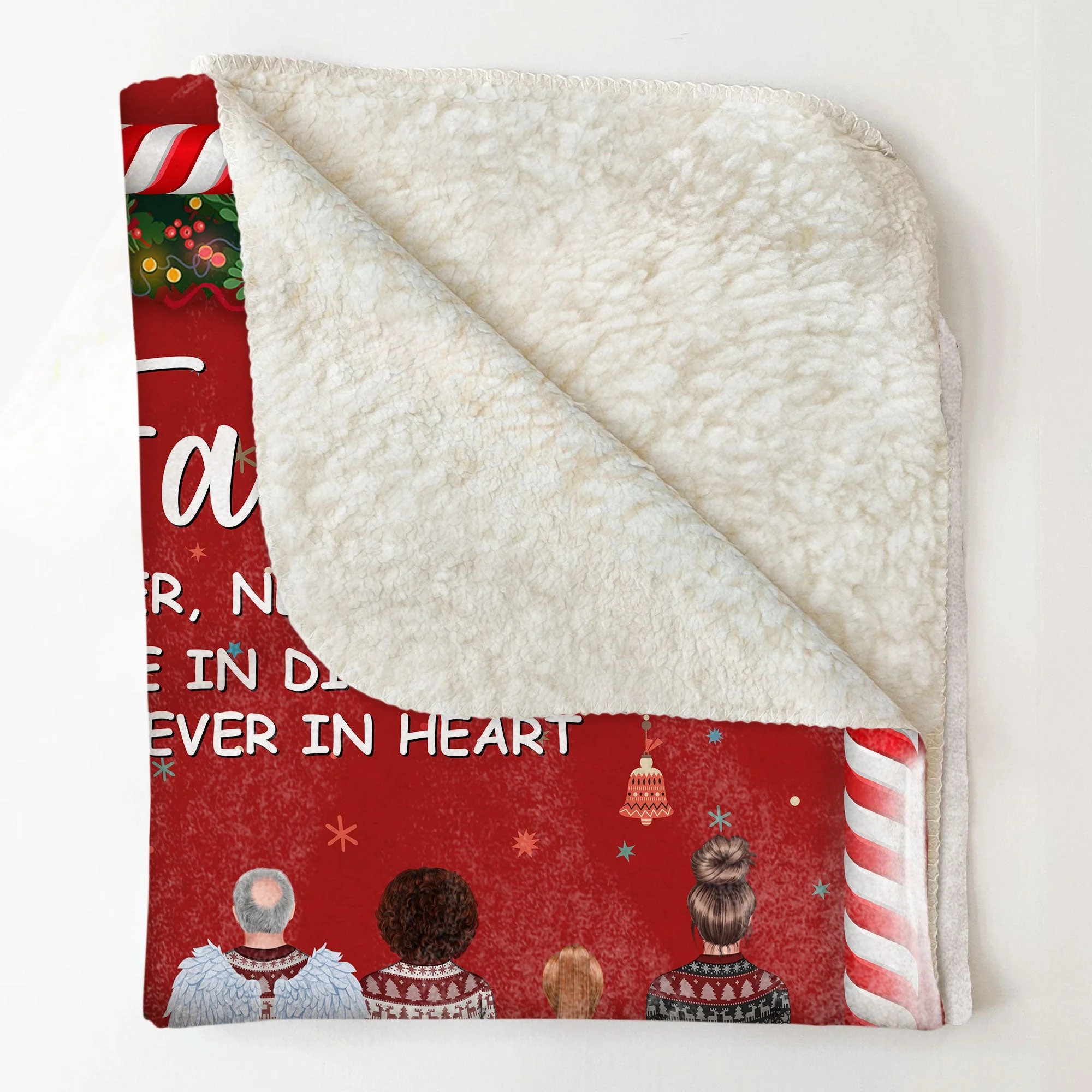 Family Is Never Apart In Heart - Personalized Blanket - Image 4
