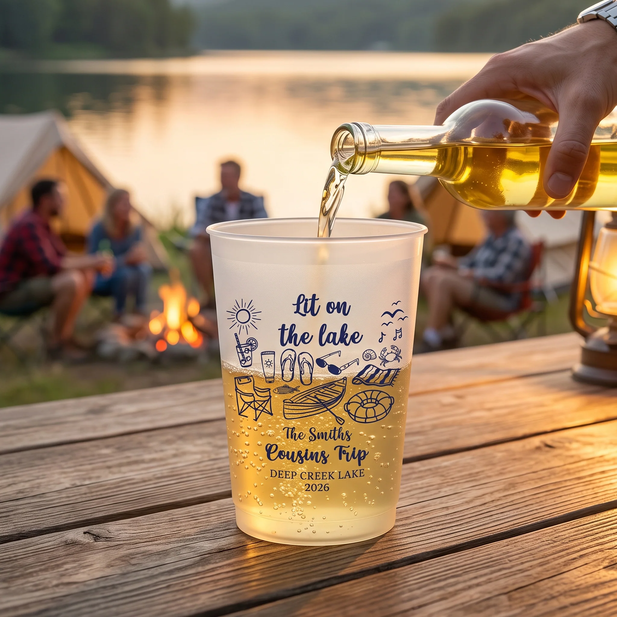 Family Lake Trip Party Favors - For Family, Cousins, Friends Vacation - Personalized Cups - Image 3