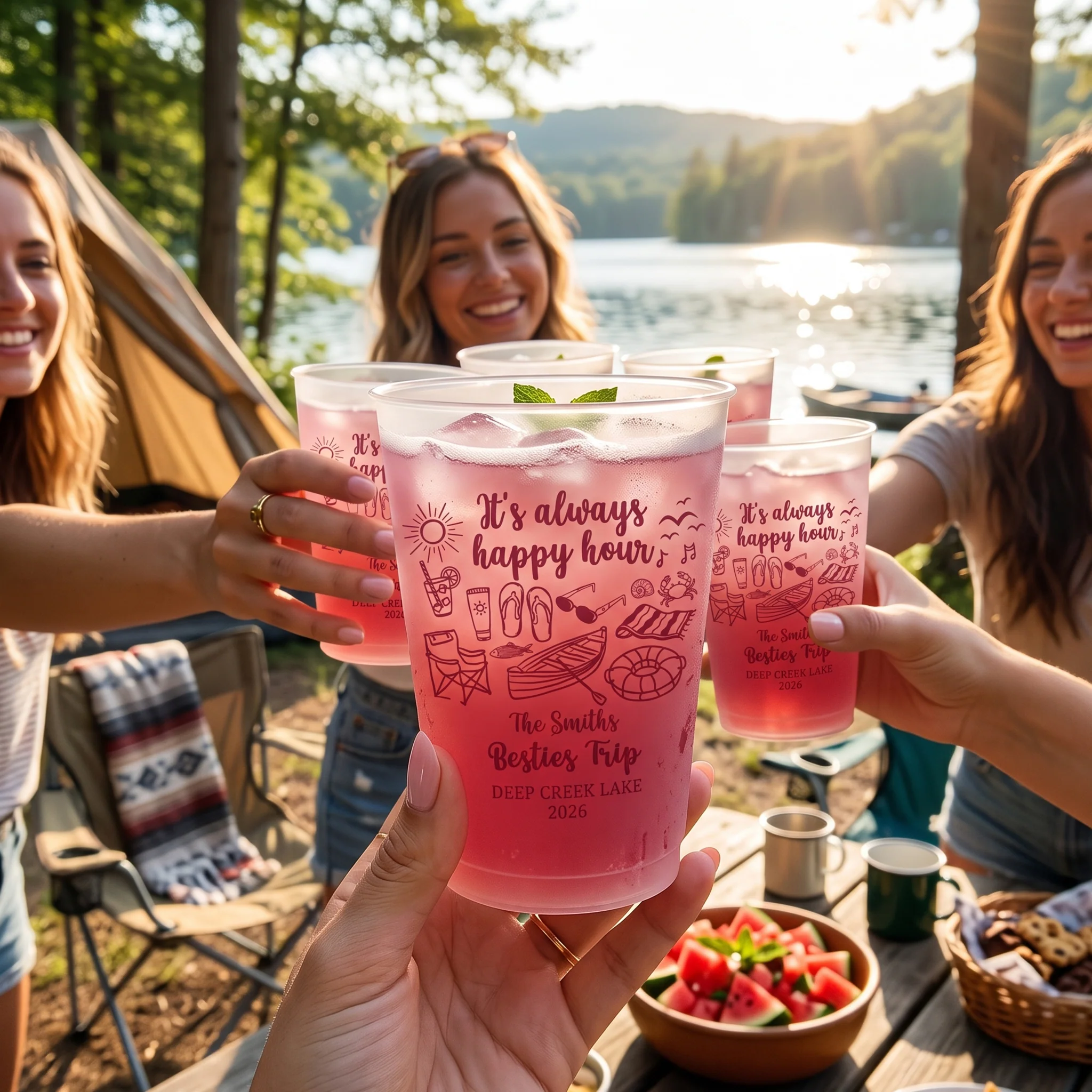Family Lake Trip Party Favors - For Family, Cousins, Friends Vacation - Personalized Cups - Image 4