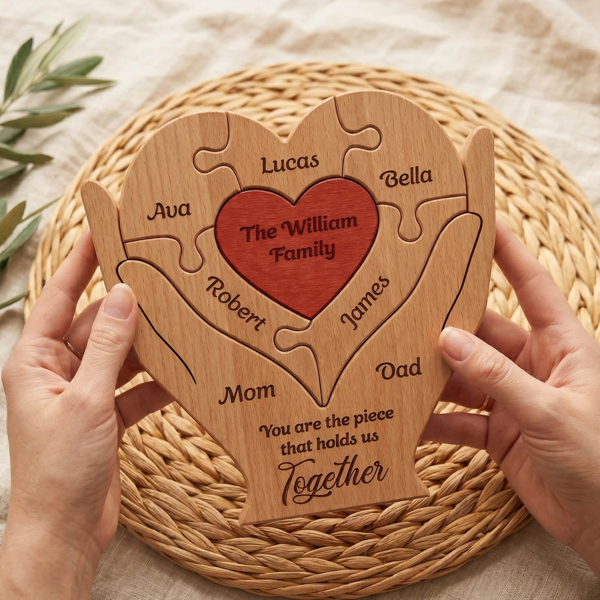 Family Puzzle For Mom, Dad, Daughter, Son You Are The Piece That Hold Us Together - Personalized Puzzle - Image 4
