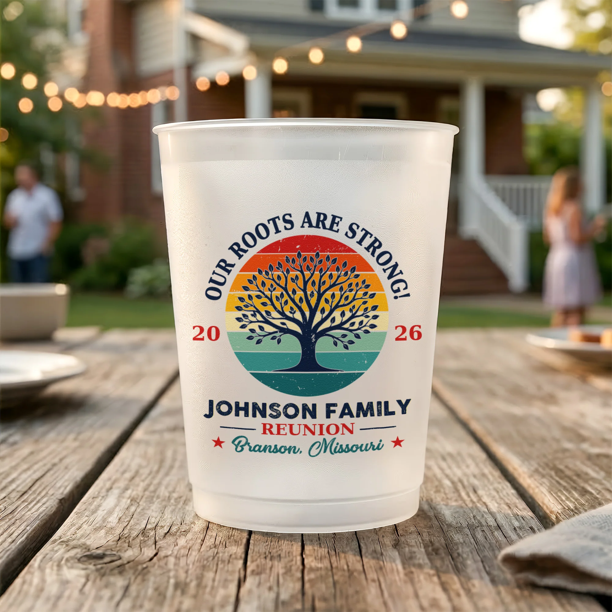 Family Reunion Party Favors, Family Tree, Our Roots Run Deep - Personalized Cups - Image 3