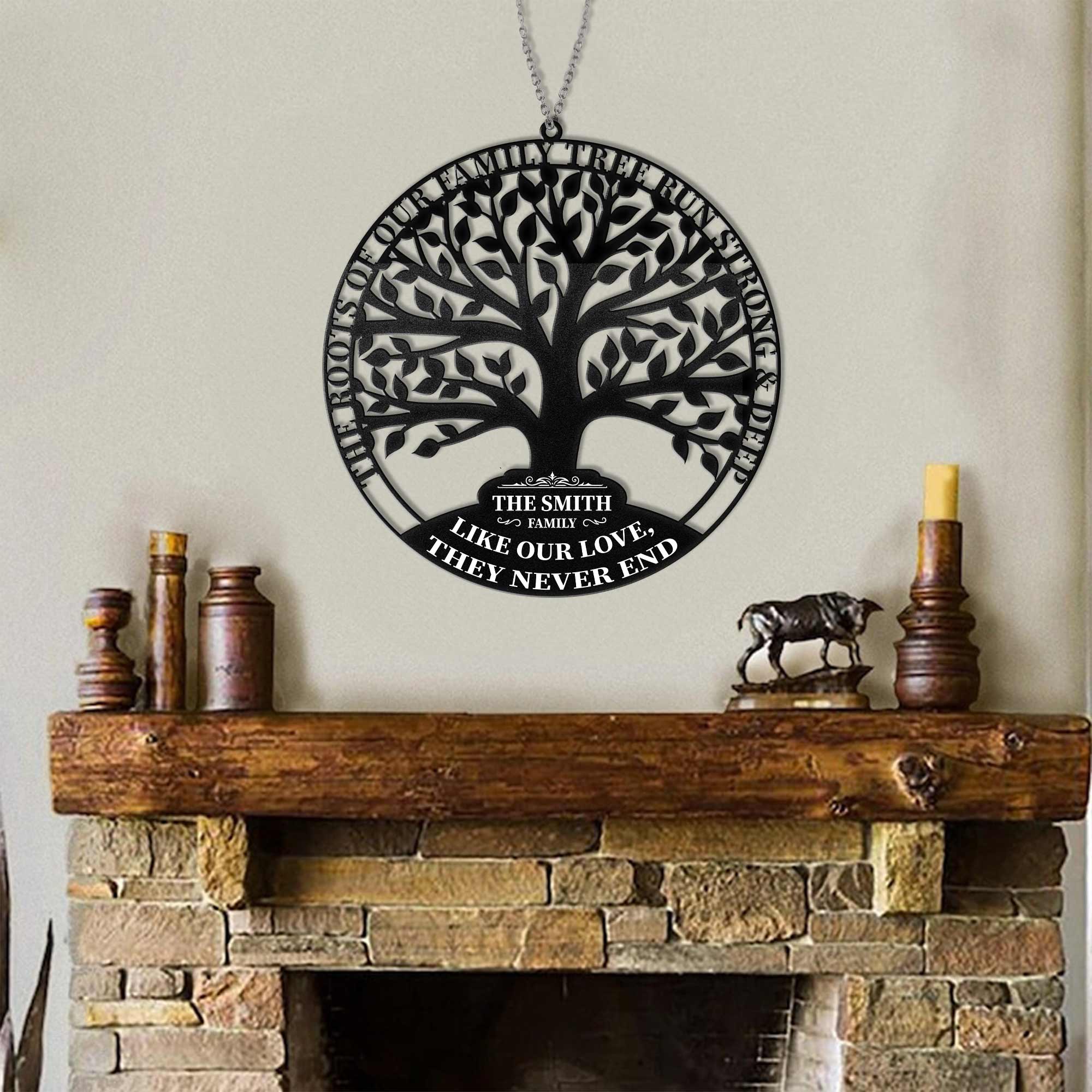 Family Tree - Personalized Custom Shaped Metal Sign - Image 3