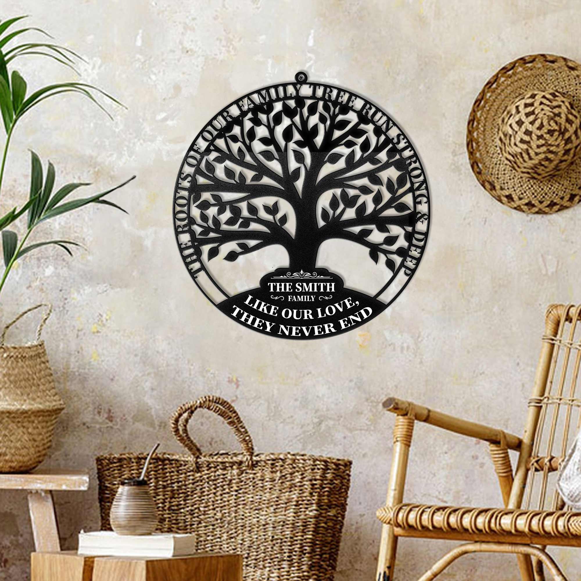 Family Tree - Personalized Custom Shaped Metal Sign - Image 4