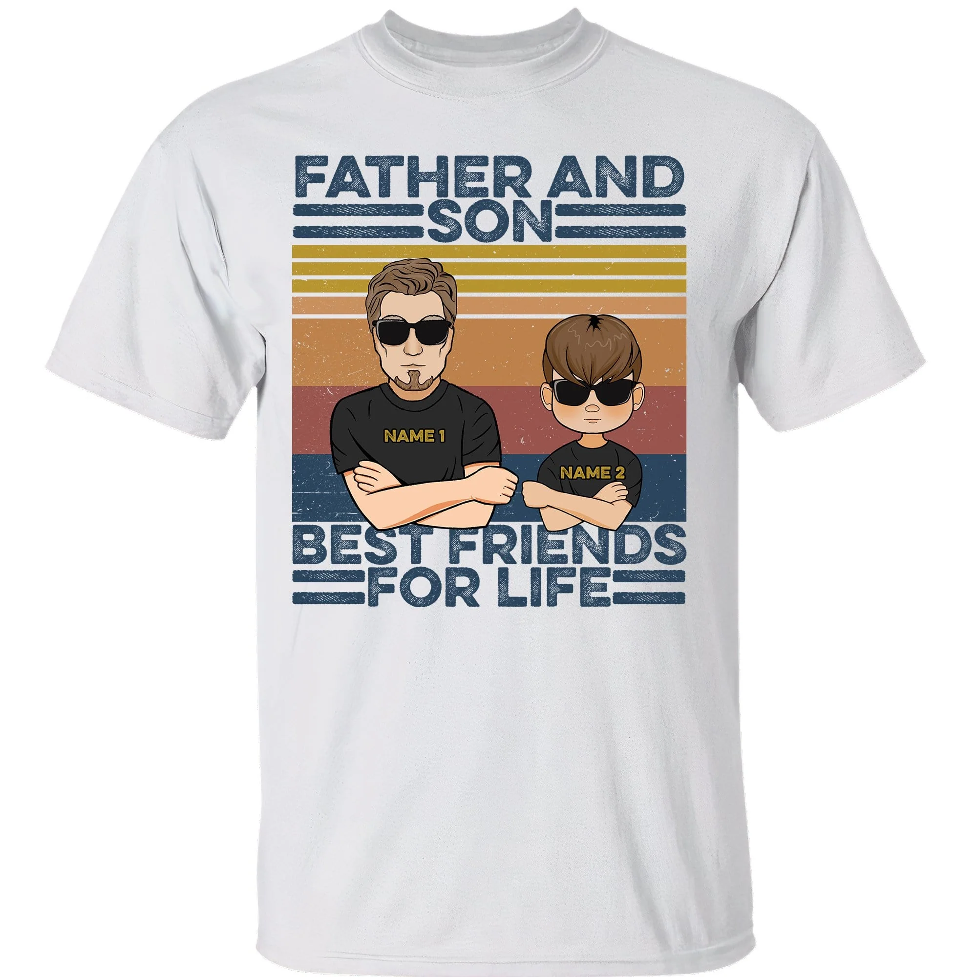 Father And Son Best Friends For Life - Personalized Shirt - Australian Version