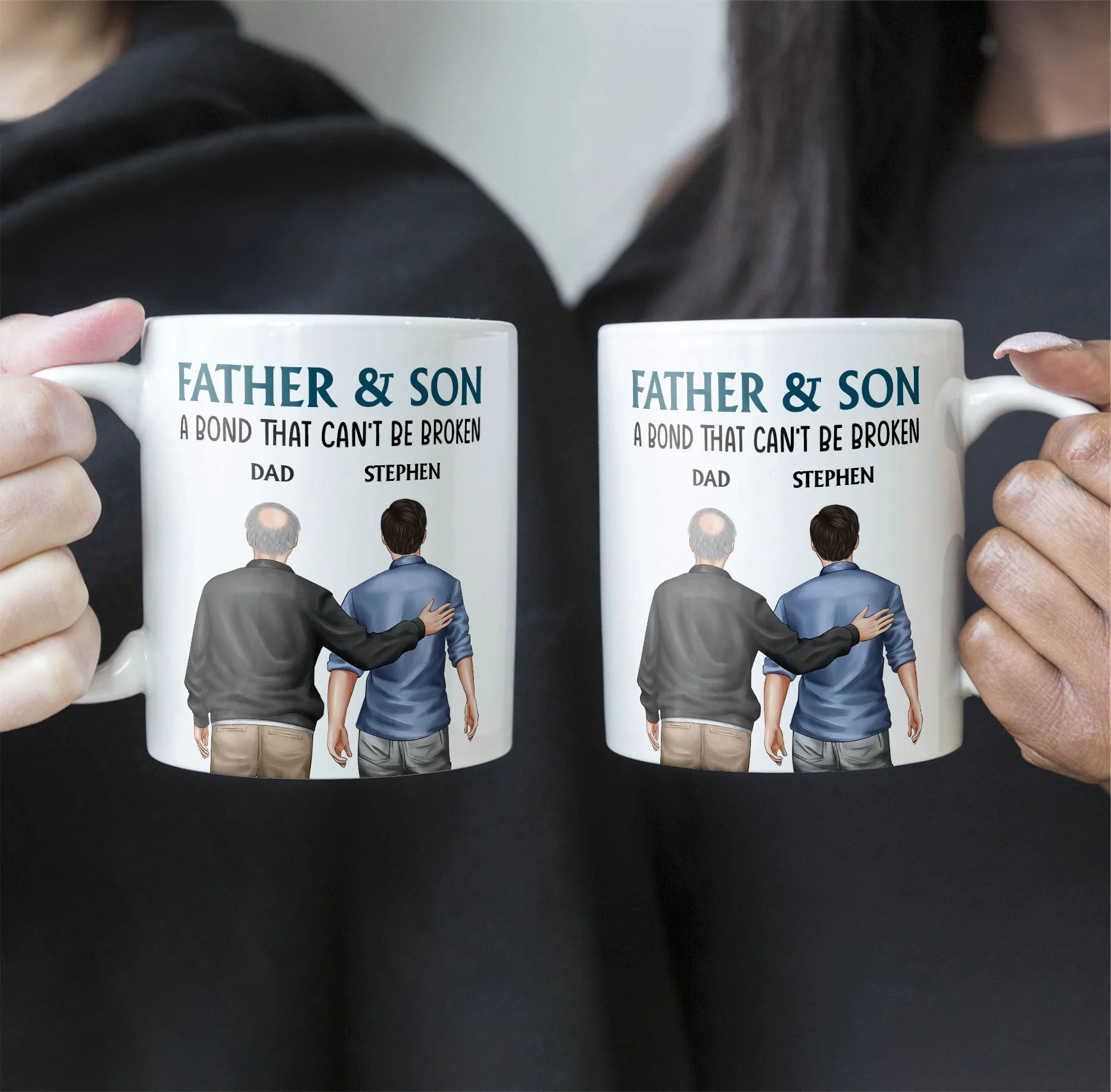 Father And Son - Bond That Can't Be Broken - Personalized Mug - Image 4