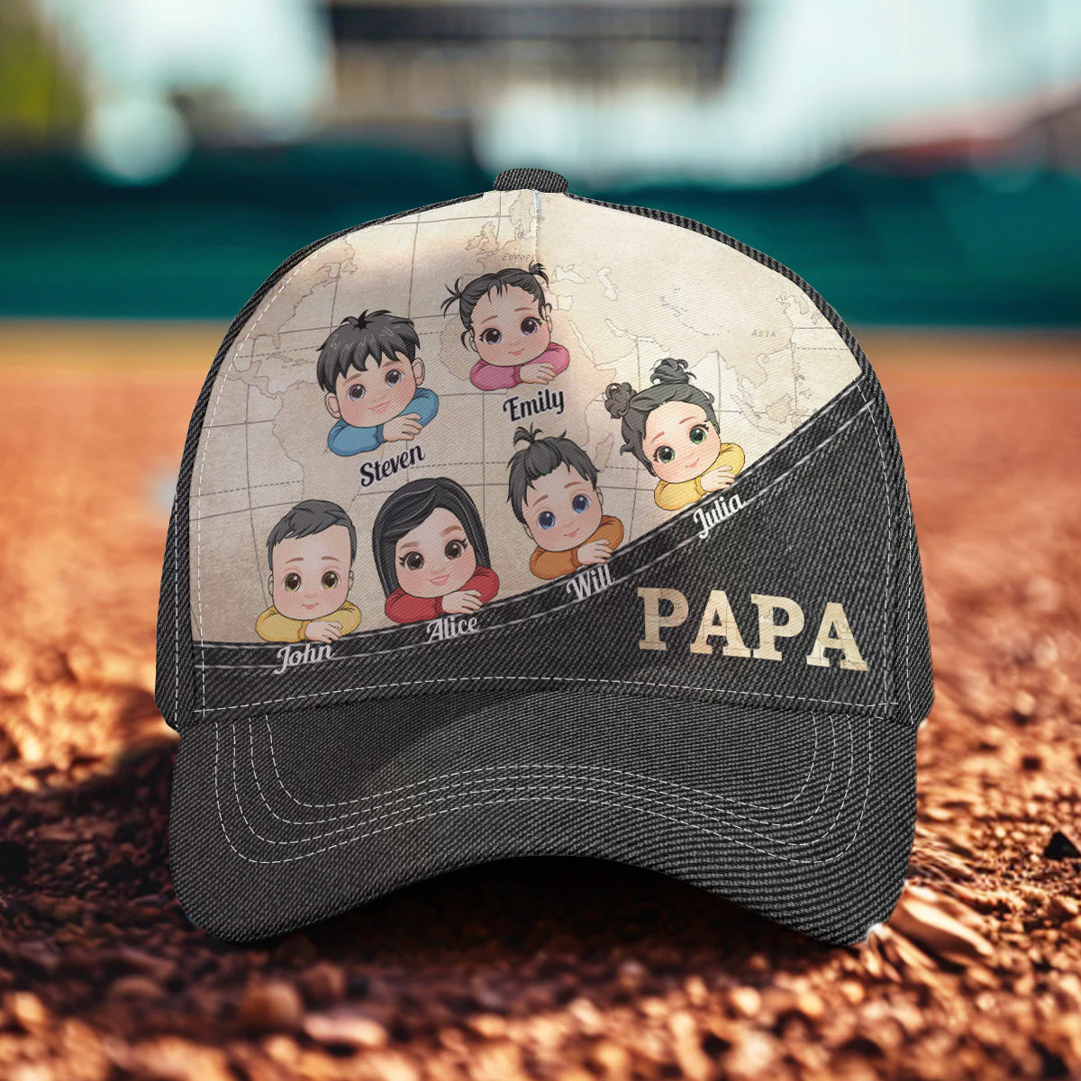 Father’s Day Gift For Papa - Personalized Classic Cap - Image 2