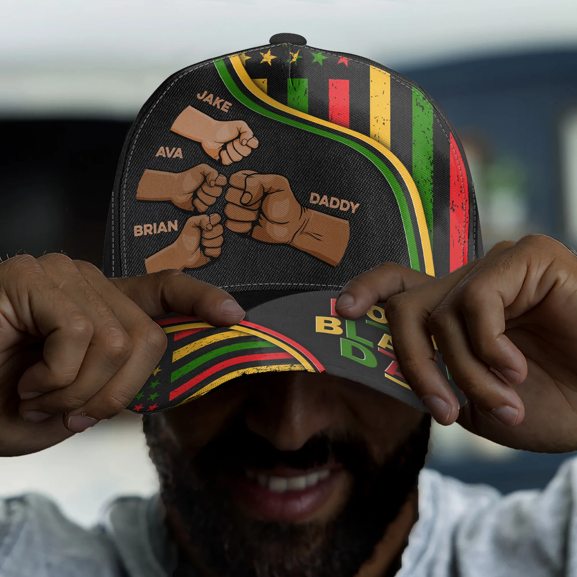 Father's Day African Dad Dope Black Dad - Personalized Classic Cap - Image 4