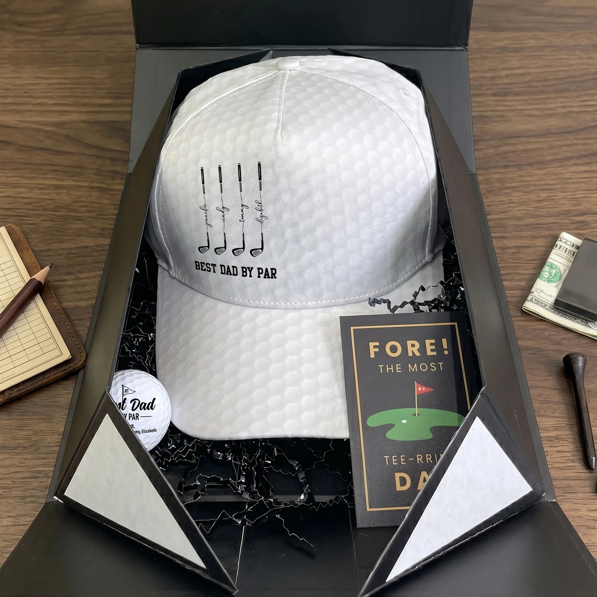 Father's Day Gift, Best Dad, Daddy, Grandpa By Par - Golf Gift Box Set - Image 2