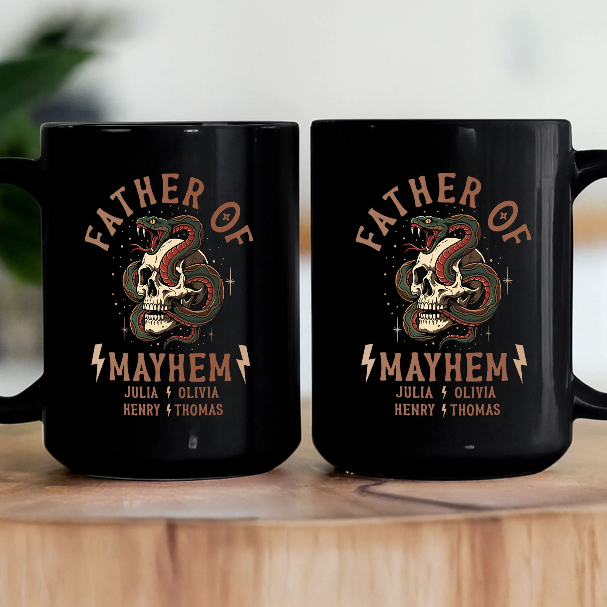 Father's Day Gift, Father Of Mayhem - Personalized Mug - Image 2