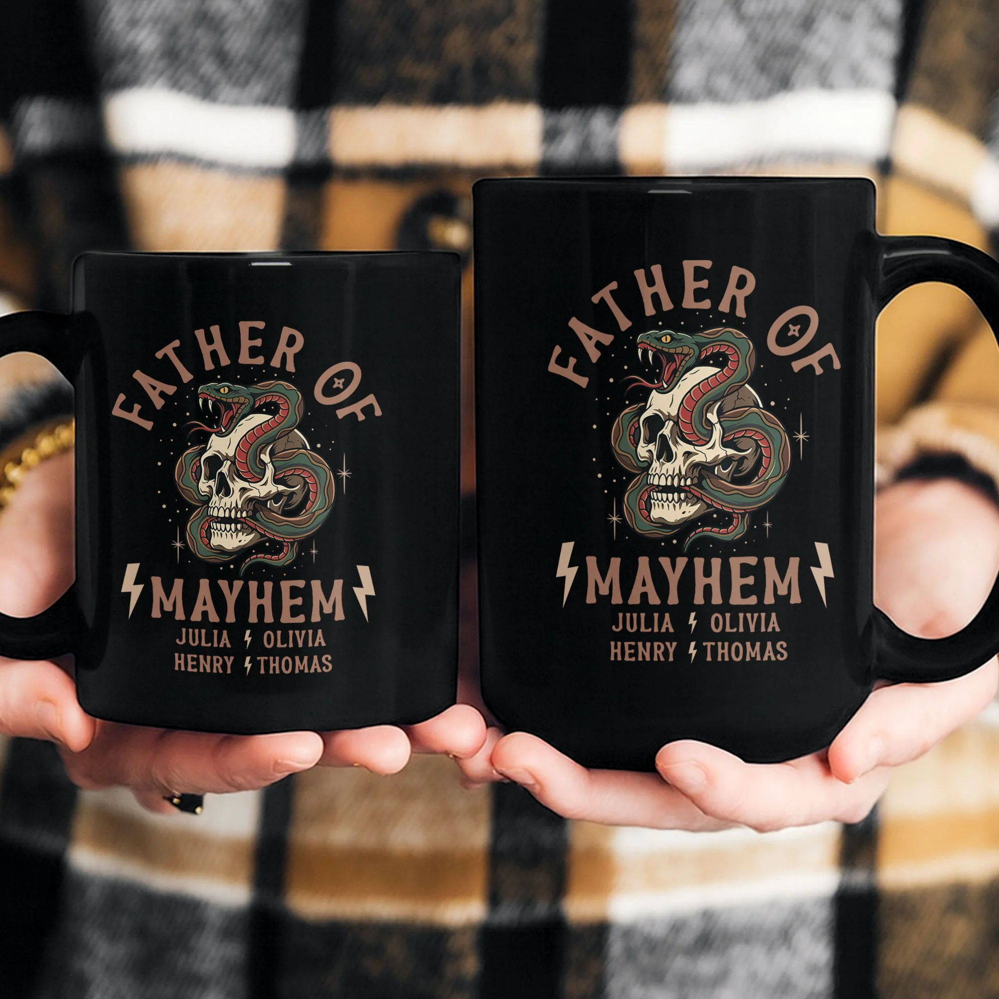 Father's Day Gift, Father Of Mayhem - Personalized Mug - Image 4