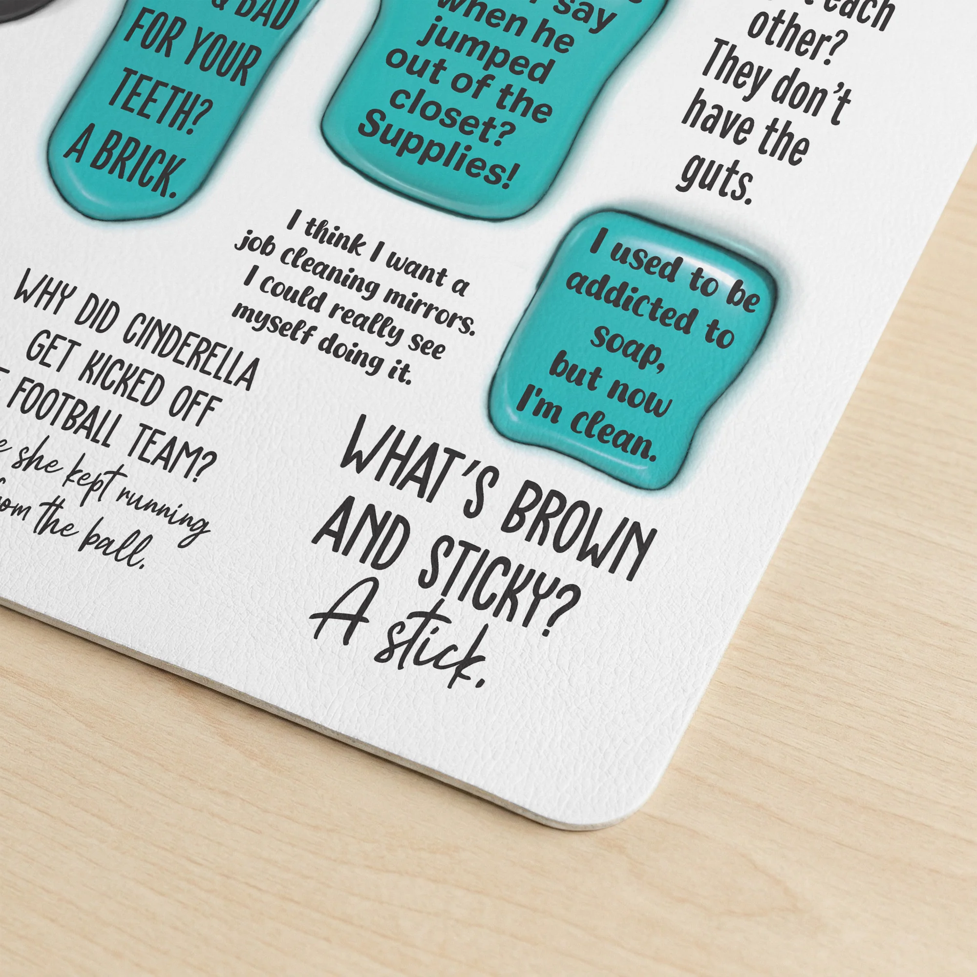 Father's Day Gifts, Emergency Dad Jokes - Personalized Desk Mat - Image 4