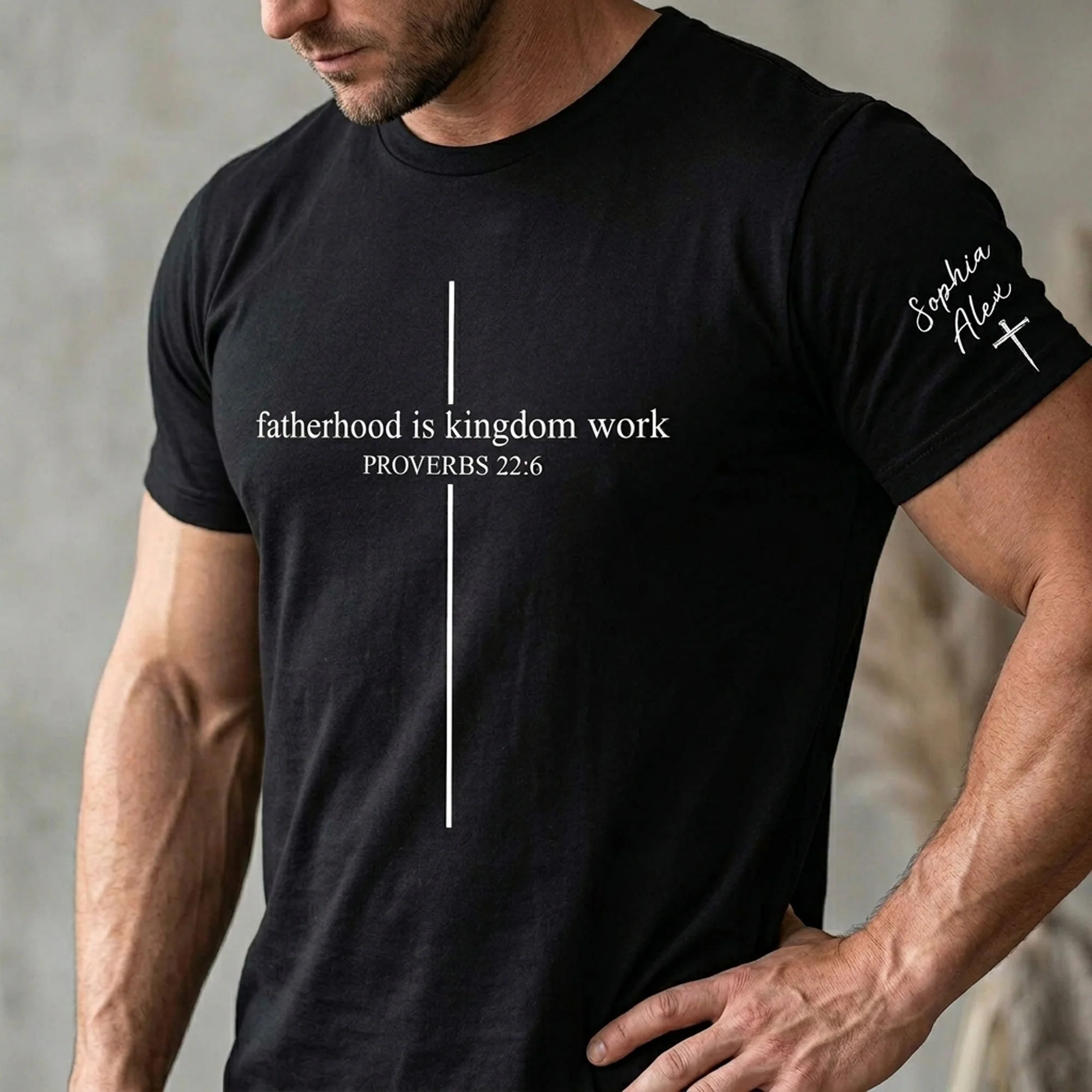 Father's Day Gifts, Fatherhood Is Kingdom Work Up To 10 Names- Personalized Shirt