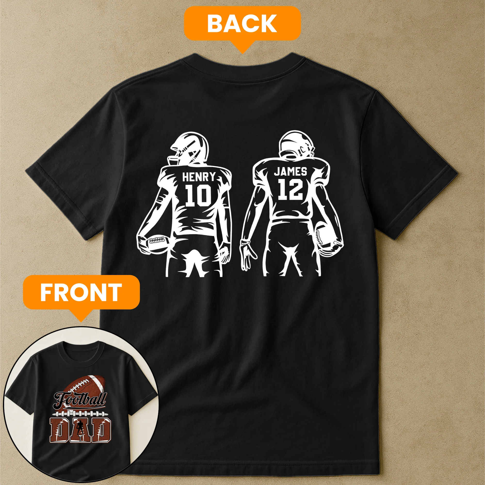 Father's Day Gifts For Football Dad, Grandpa - Personalized Shirt - Image 3