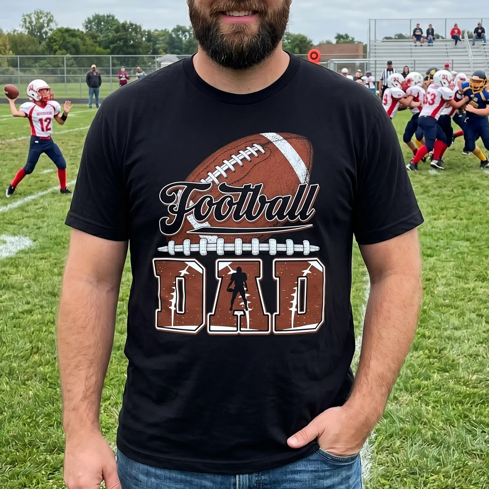 Father's Day Gifts For Football Dad, Grandpa - Personalized Shirt - Image 4