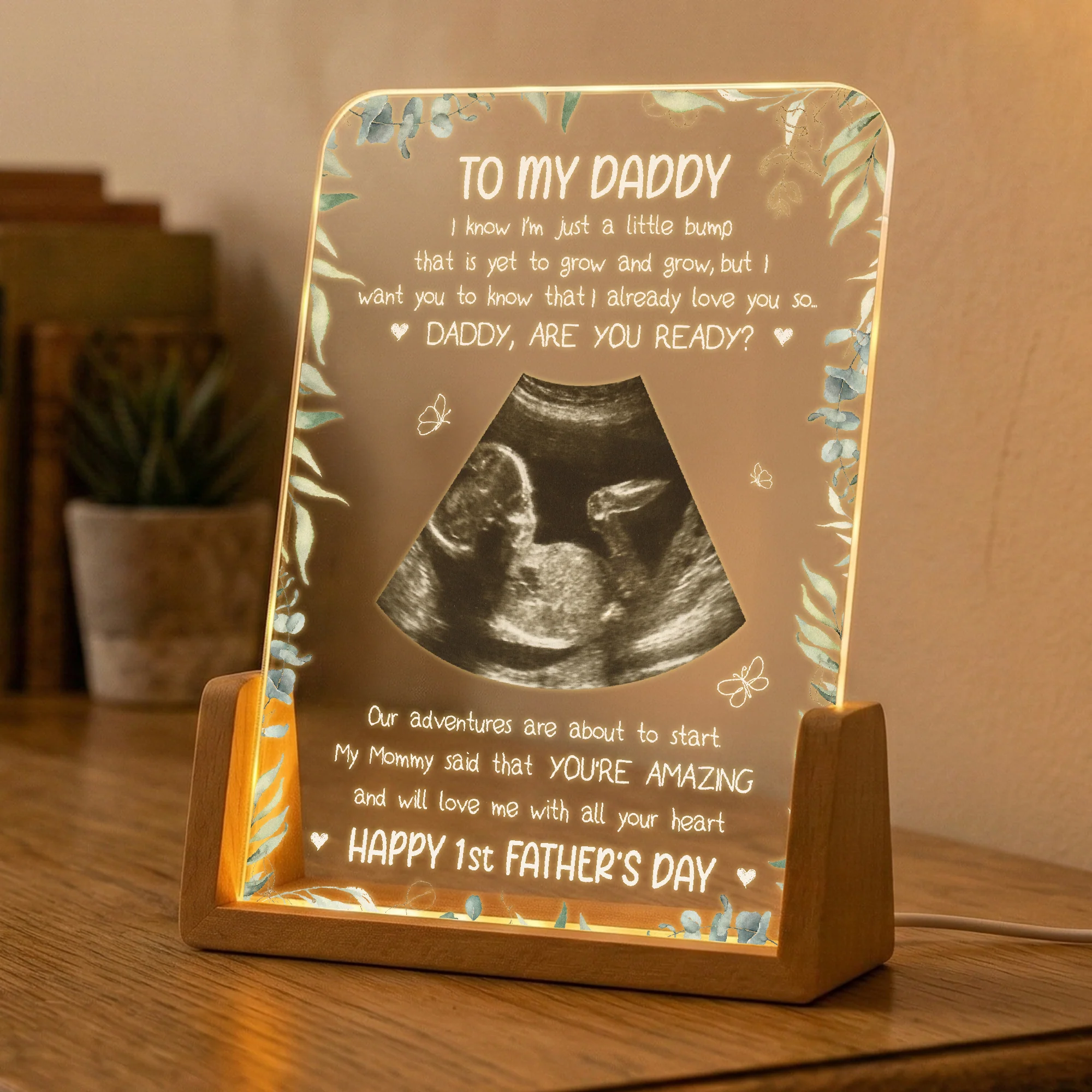 Father's Day Gifts For New Dad, New Grandparents From Little Bump - Personalized Night Light - Image 5