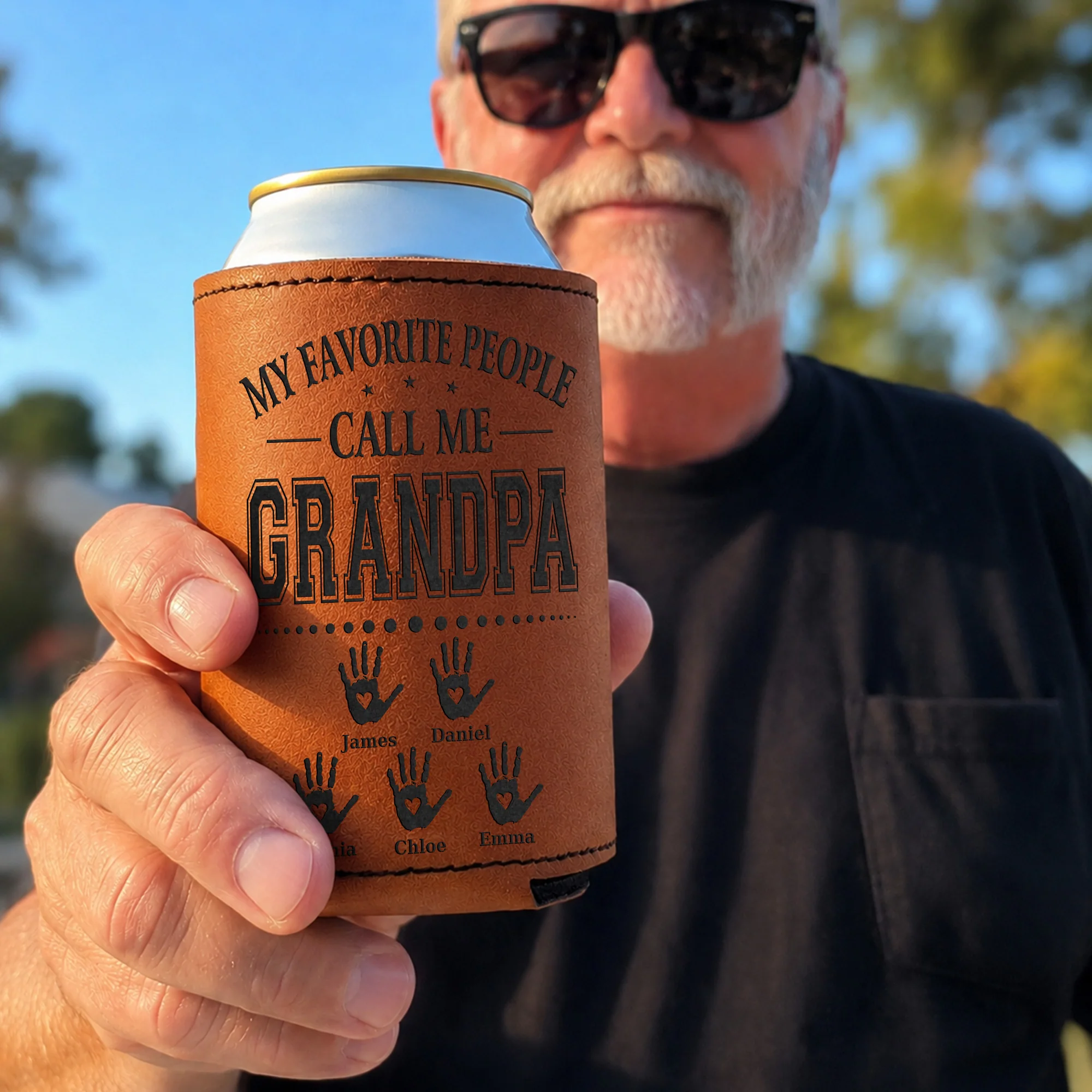 Father's Day Gifts, Legend, Husband, Dad And Grandpa - Usa Version - Personalized Can Cooler - Image 7