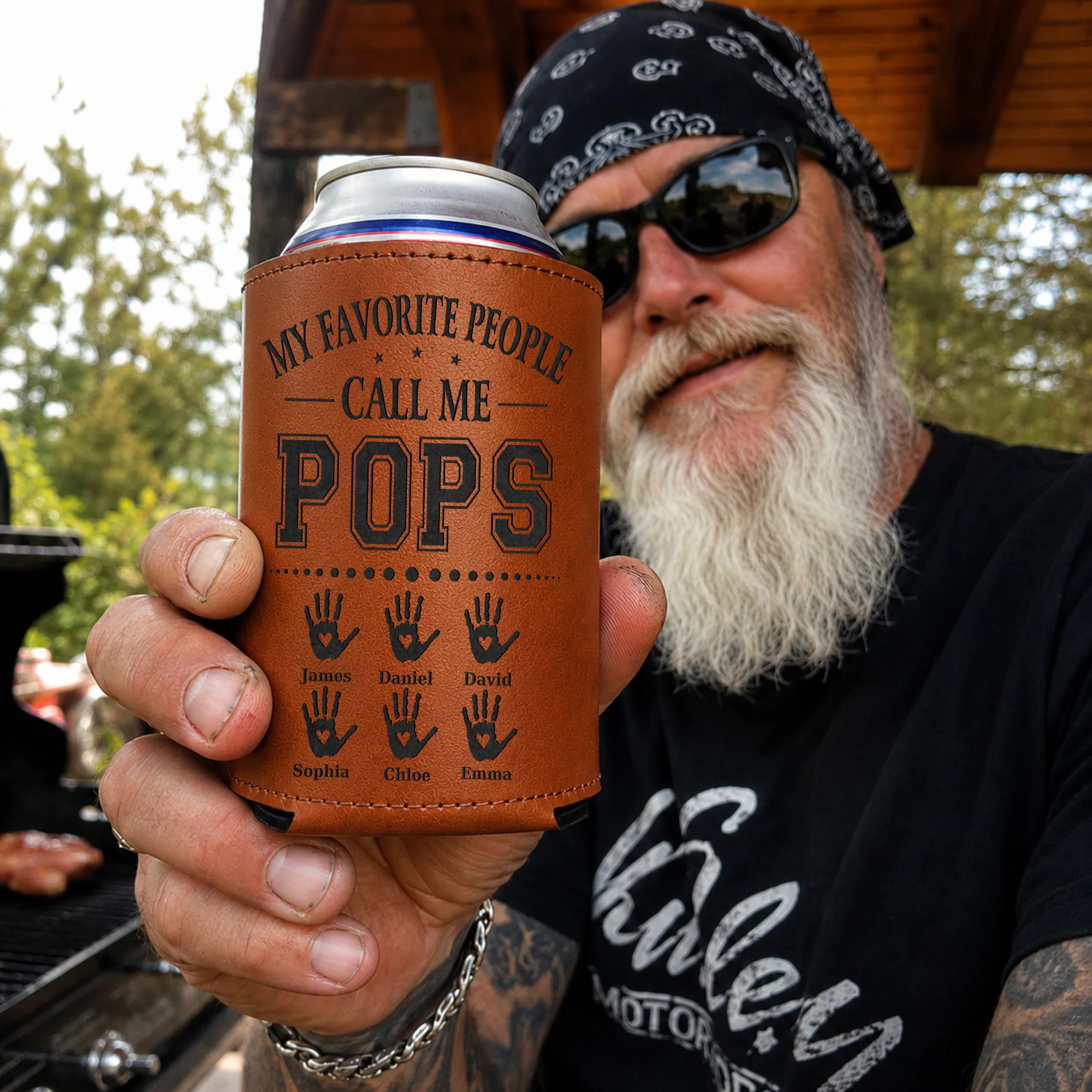 Father's Day Gifts, Legend, Husband, Dad And Grandpa - Usa Version - Personalized Can Cooler - Image 9