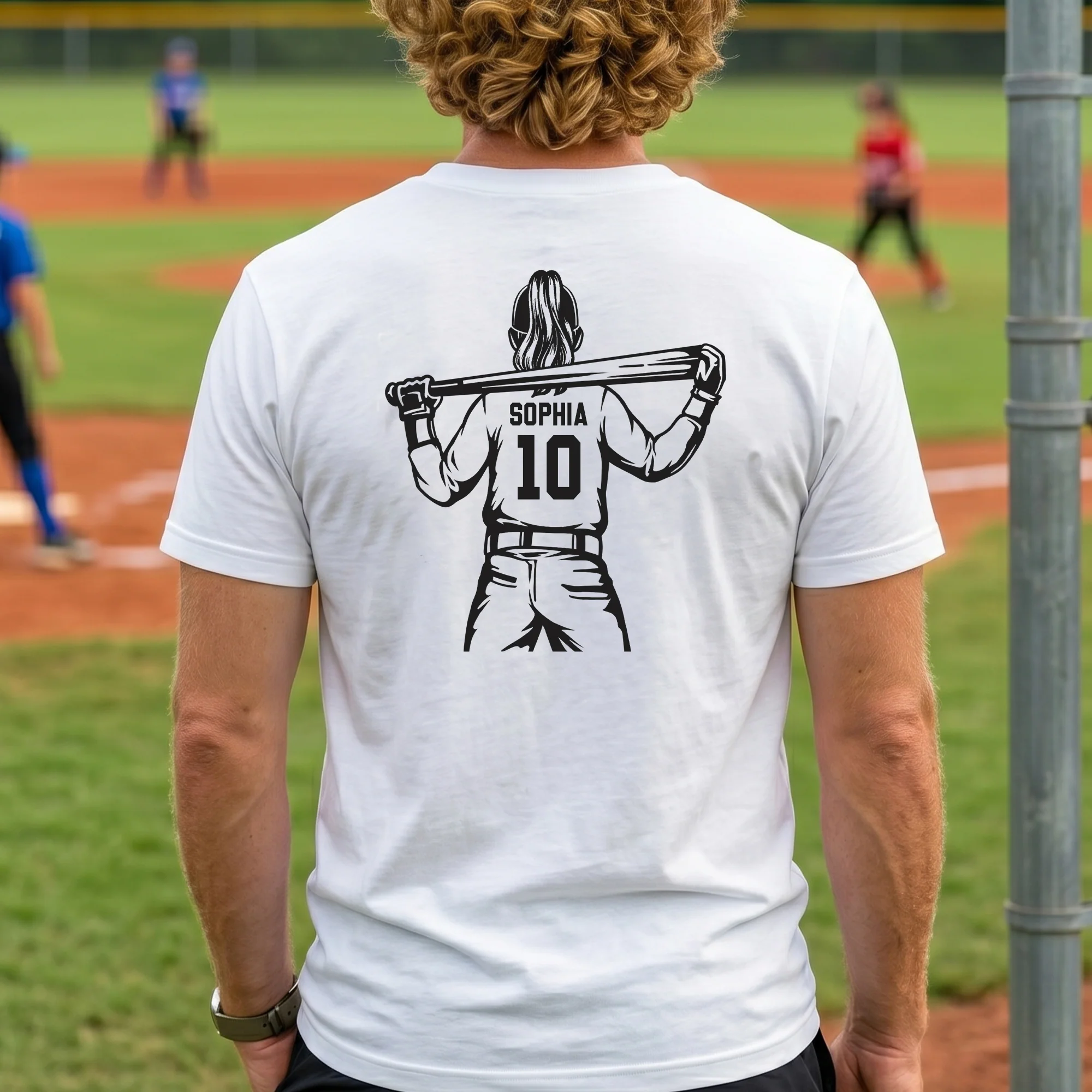 Father's Day Gifts, Softball Dad, Daddy, Grandpa - Personalized Shirt - Image 5