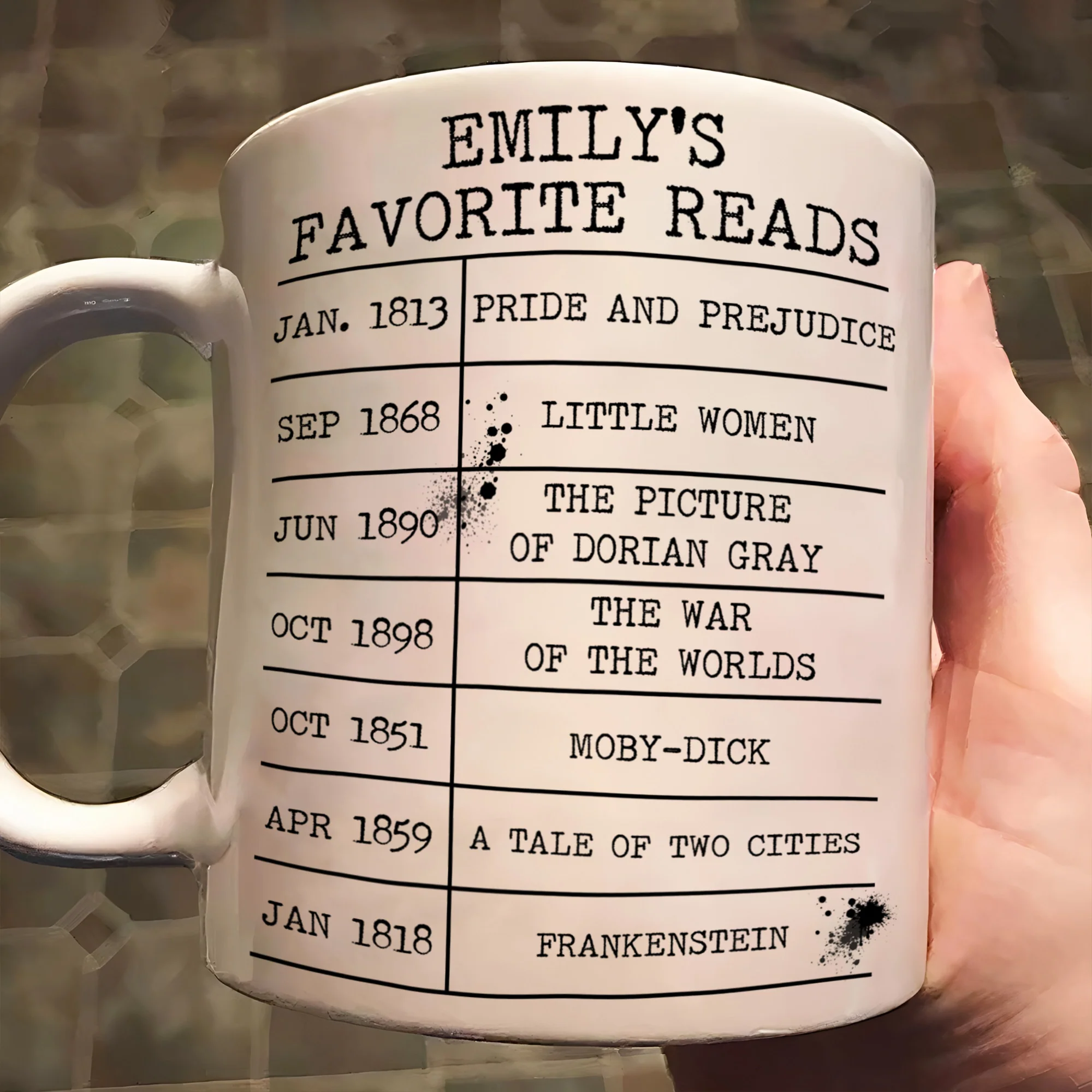 Favorite Reads, Custom Favorite Books - Personalized Mug