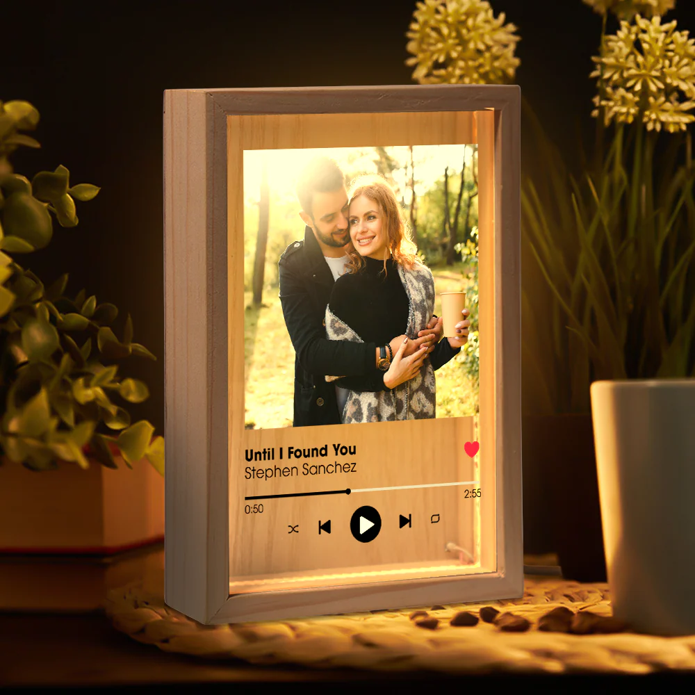 Favorite Song Title - Personalized Photo Frame Light Box - Anniversary Gifts For Her, Him - Image 2