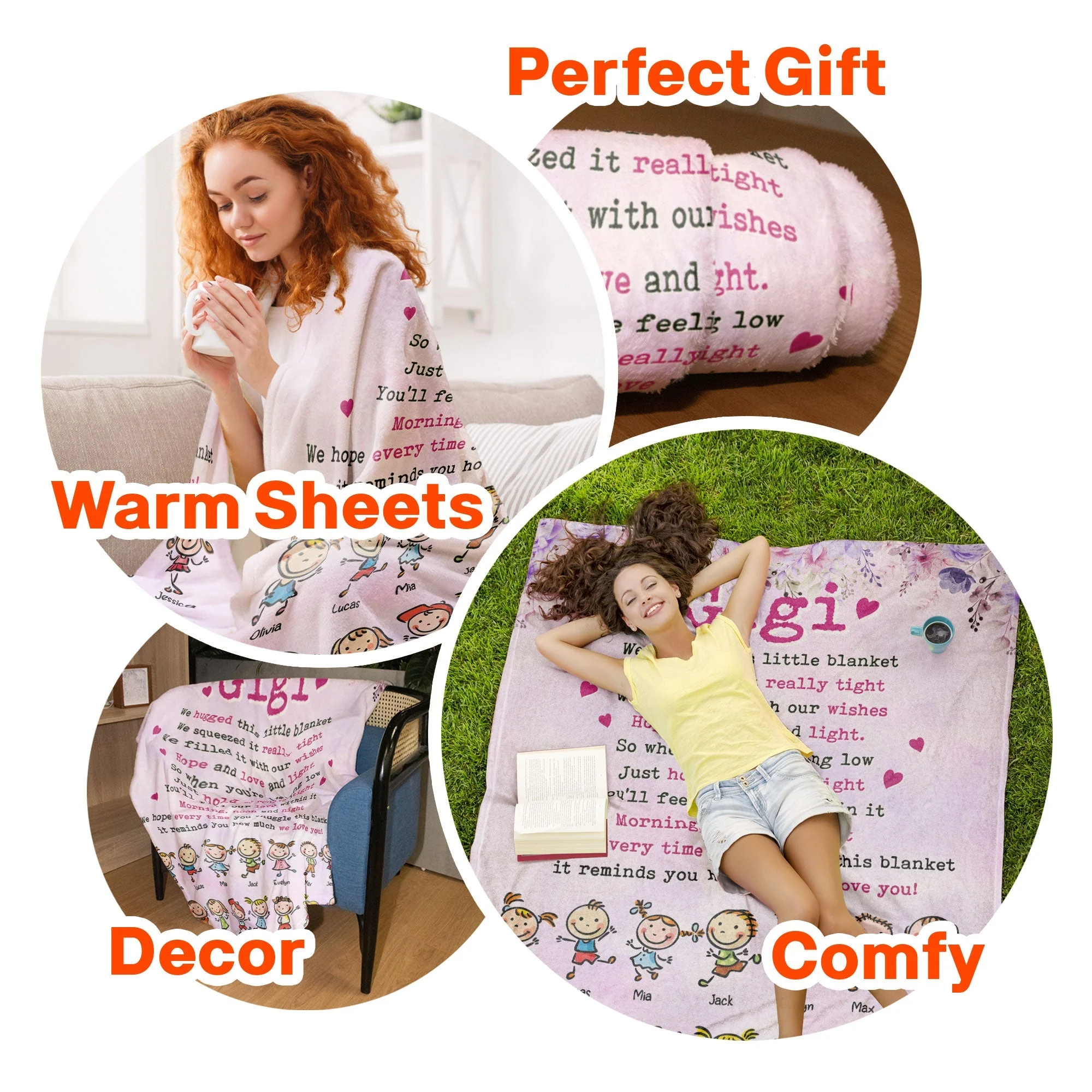 Feel Your Love Within This Blanket - From 15 Up To 21 Kids - Personalized Blanket - Birthday Gift, Home Decor Gift For Grandma, Nana, Mom - Image 8